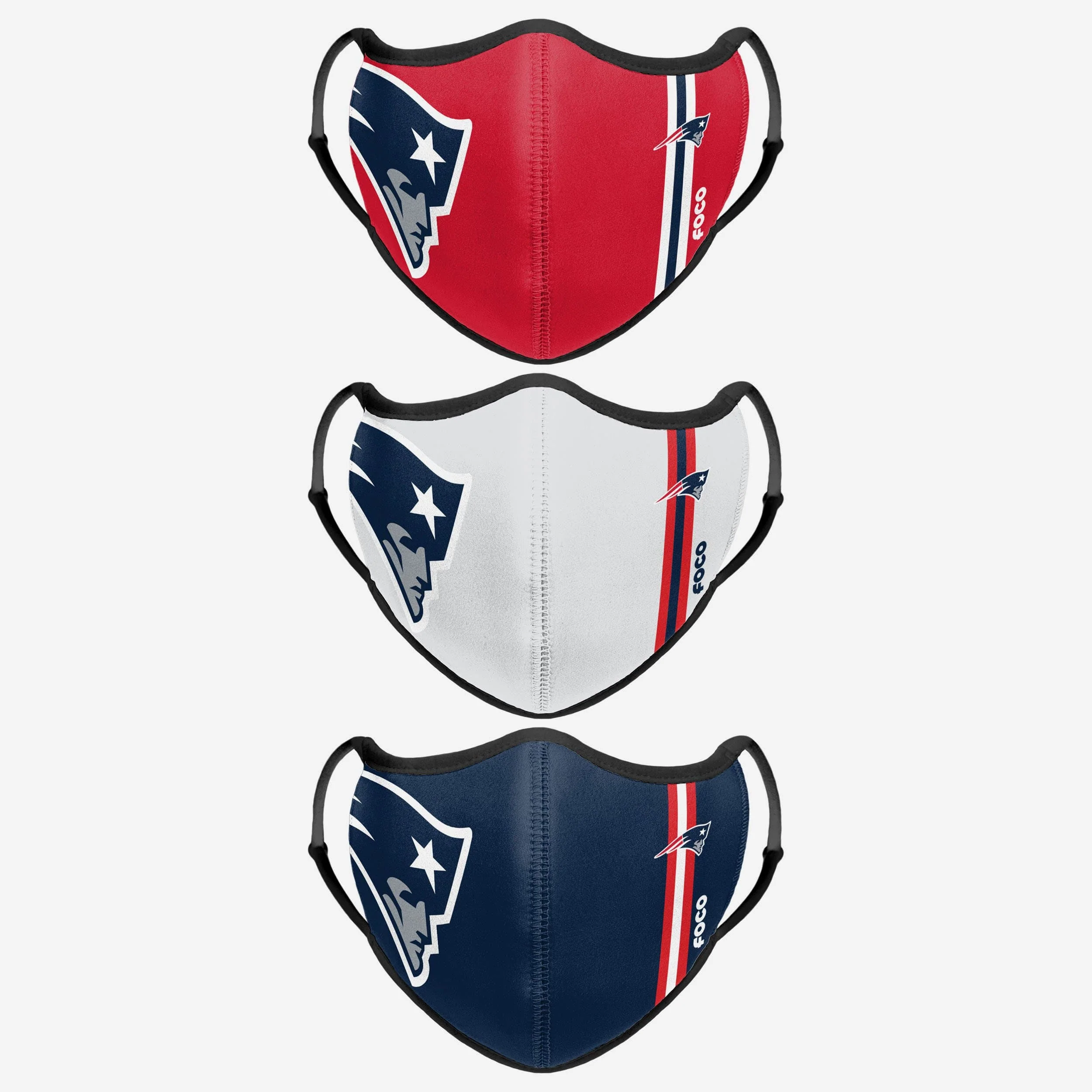 New England Patriots Sport 3 Pack Face Cover
