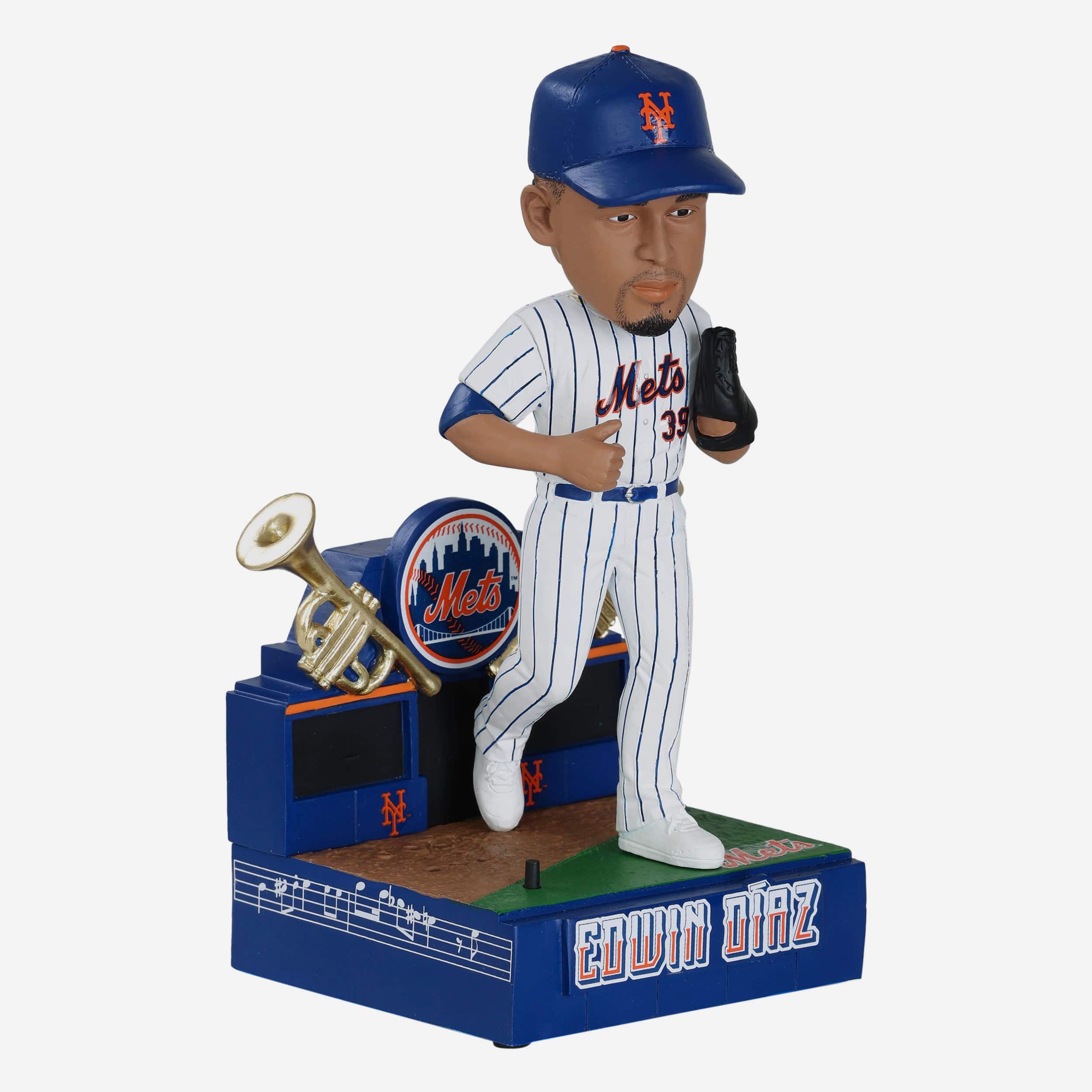 Edwin Diaz New York Mets Cue The Trumpets Entrance Music Bobblehead 5 Edwin Diaz New York Mets Cue The Trumpets Entrance Music Bobblehead