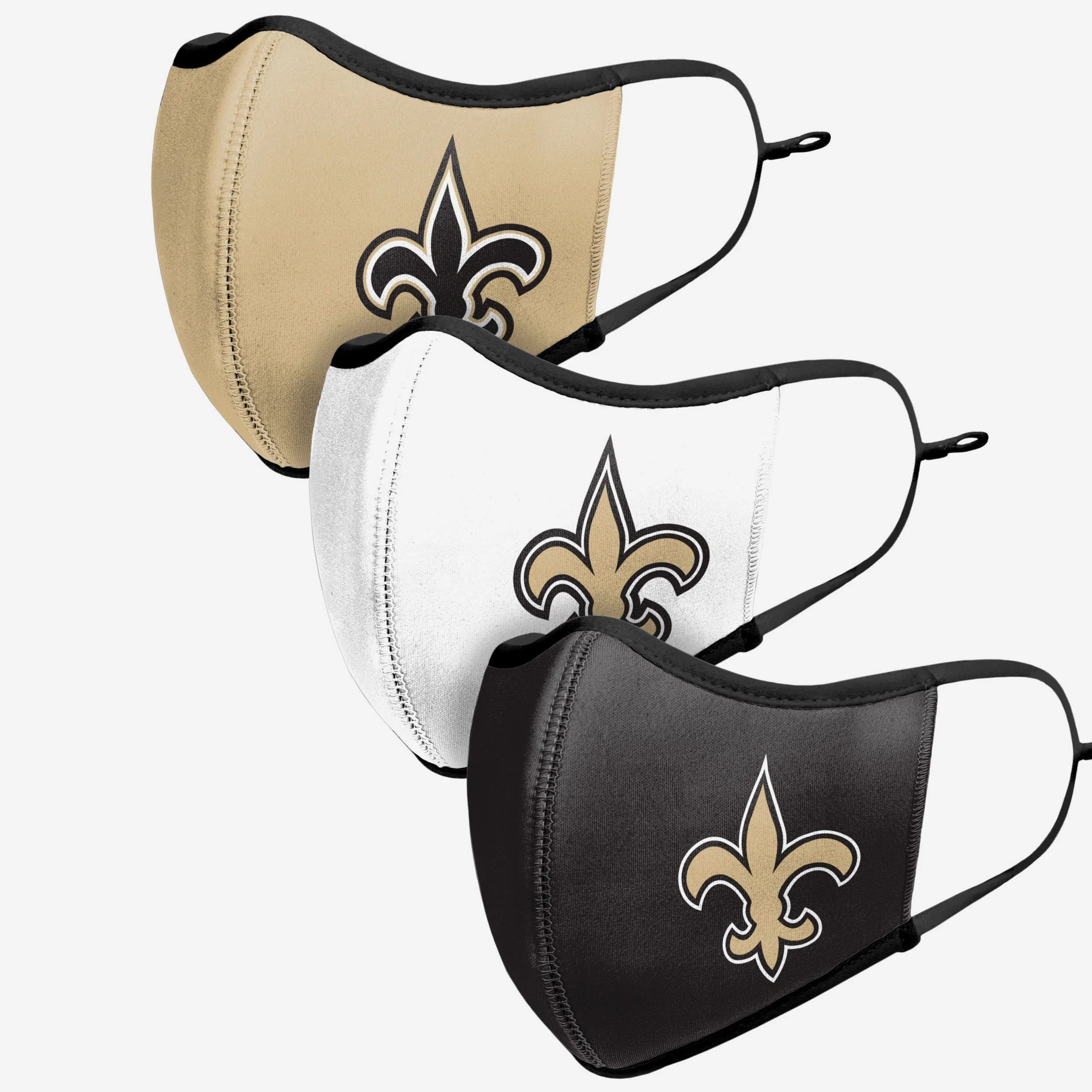 New Orleans Saints Sport 3 Pack Face Cover 4 New Orleans Saints Sport 3 Pack Face Cover