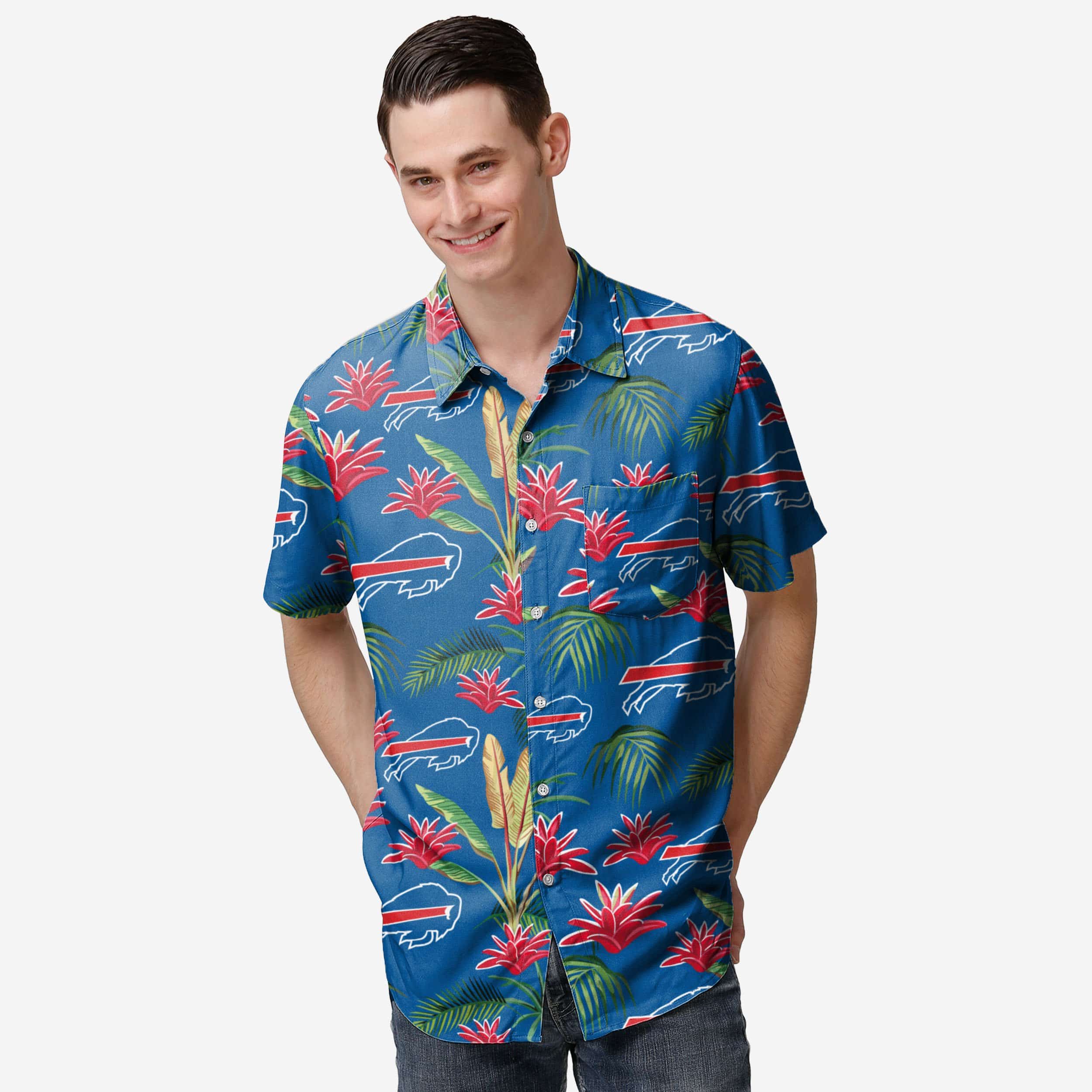 Buffalo Bills Victory Vacay Button Up Shirt