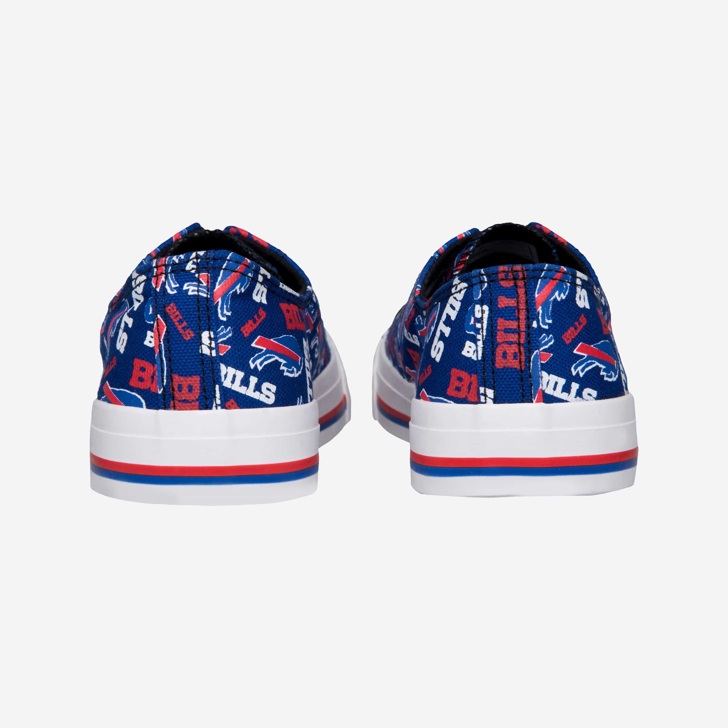 Buffalo Bills Womens Low Top Repeat Print Canvas Shoe 3 Buffalo Bills Womens Low Top Repeat Print Canvas Shoe