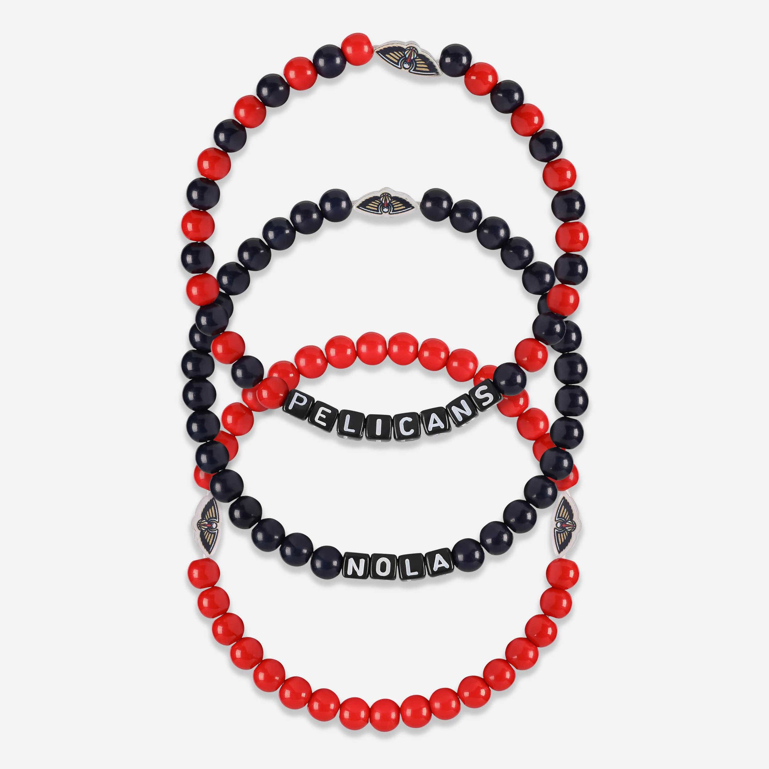 New Orleans Pelicans 3 Pack Beaded Friendship Bracelet