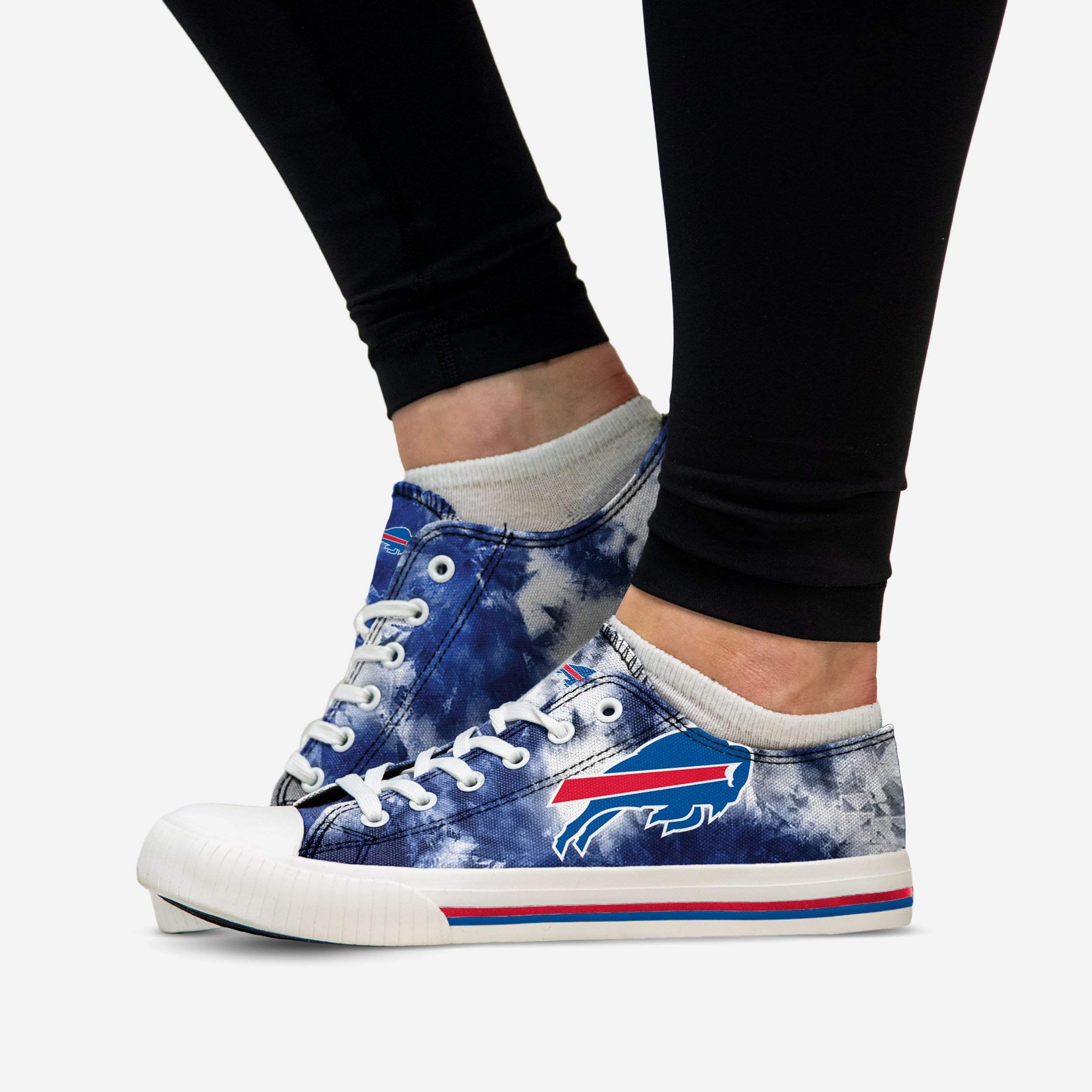 Buffalo Bills Womens Low Top Tie-Dye Canvas Shoe 4 Buffalo Bills Womens Low Top Tie-Dye Canvas Shoe