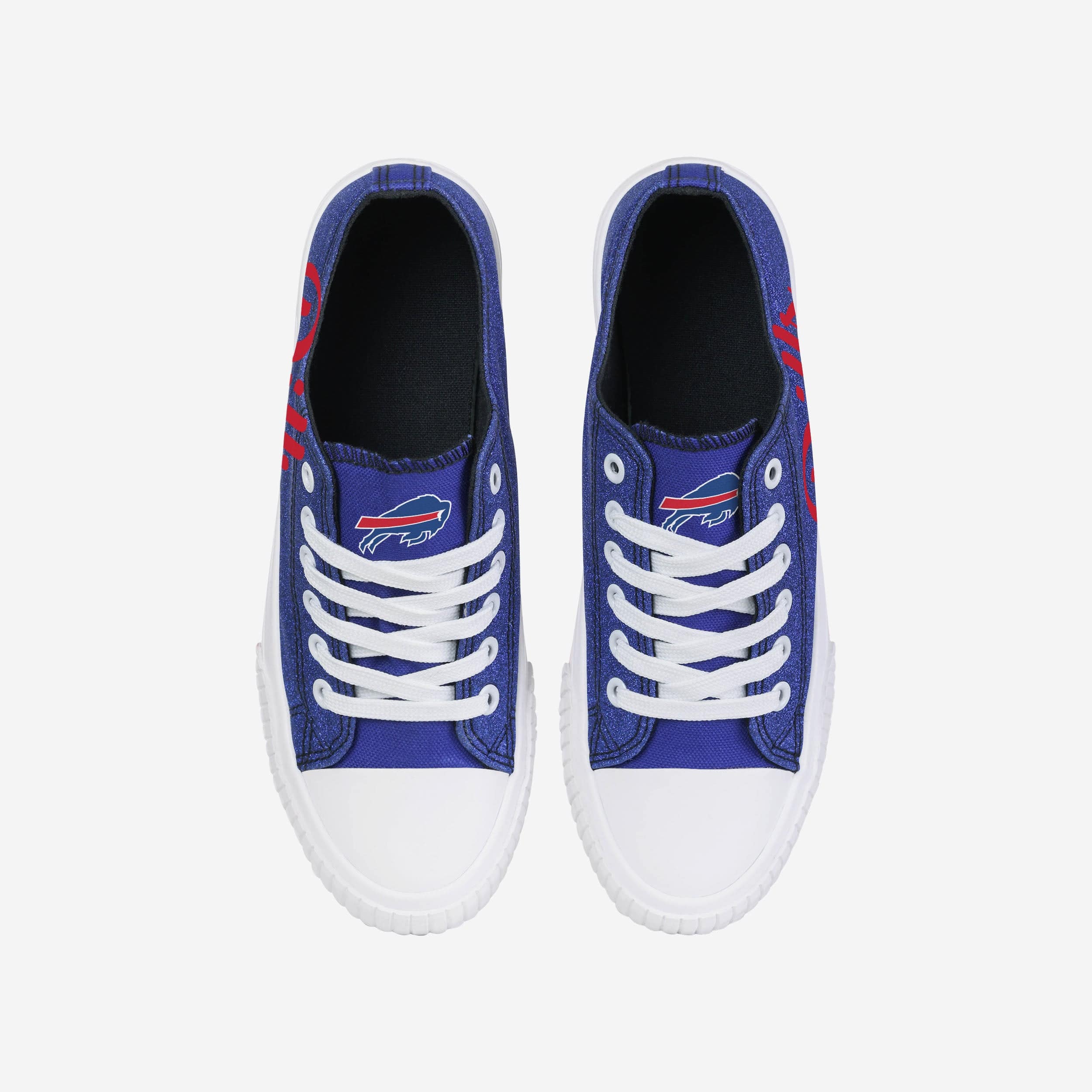 Buffalo Bills Womens Color Glitter Low Top Canvas Shoes 3 Buffalo Bills Womens Color Glitter Low Top Canvas Shoes