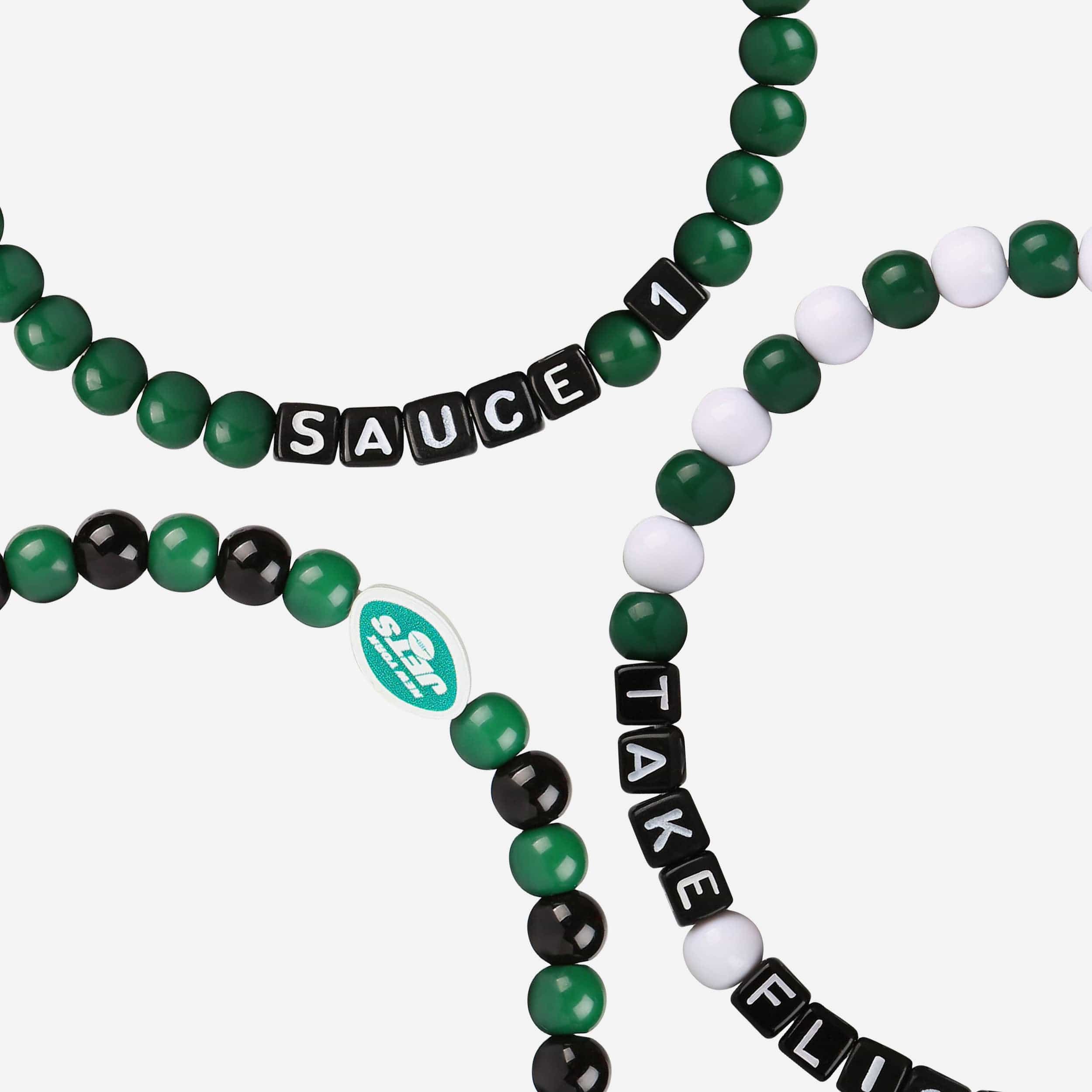 Aaron Rodgers & Sauce Gardner New York Jets 3 Pack Player Beaded Friendship Bracelet 2 Aaron Rodgers & Sauce Gardner New York Jets 3 Pack Player Beaded Friendship Bracelet