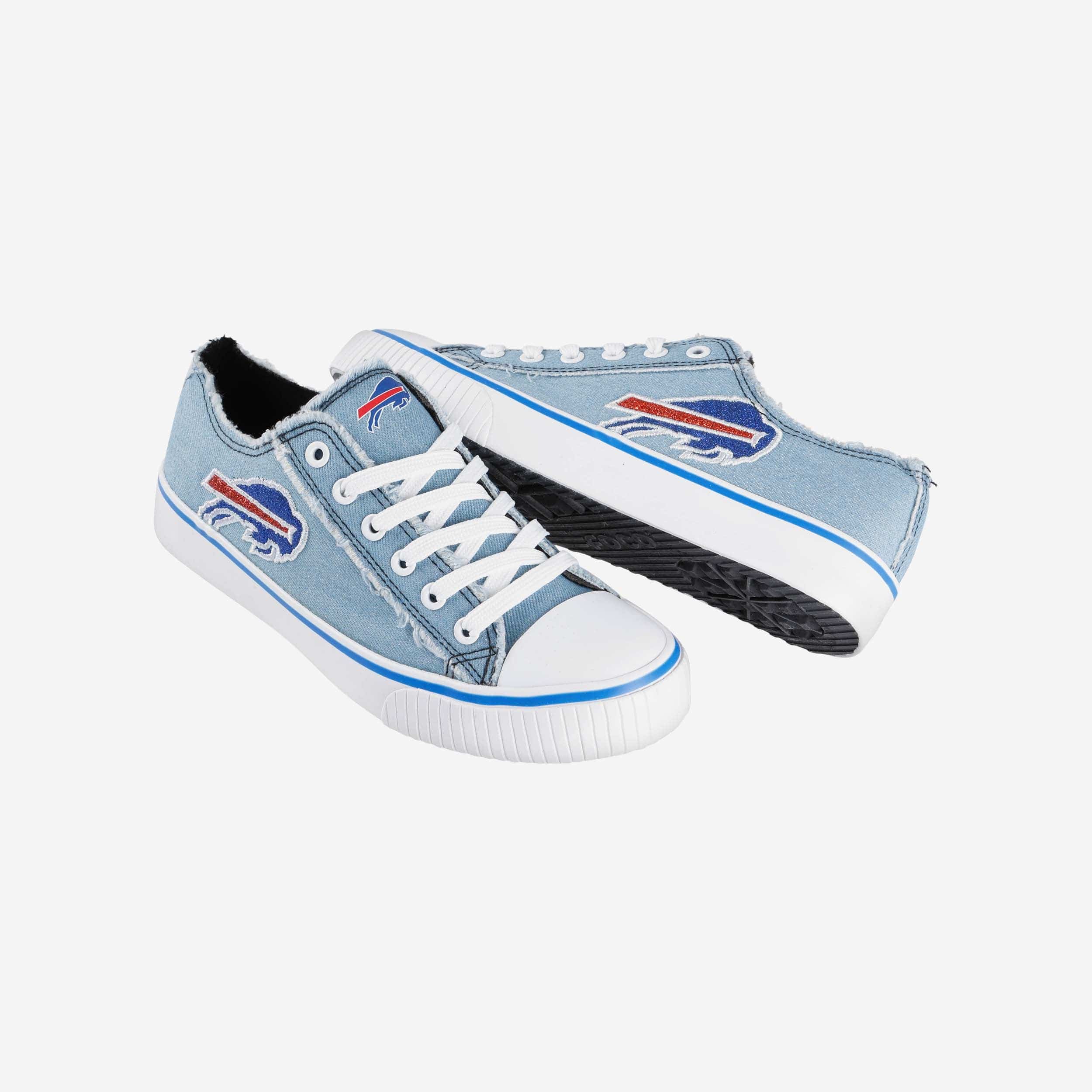 Buffalo Bills Womens Denim Low Top Canvas Shoe 4 Buffalo Bills Womens Denim Low Top Canvas Shoe
