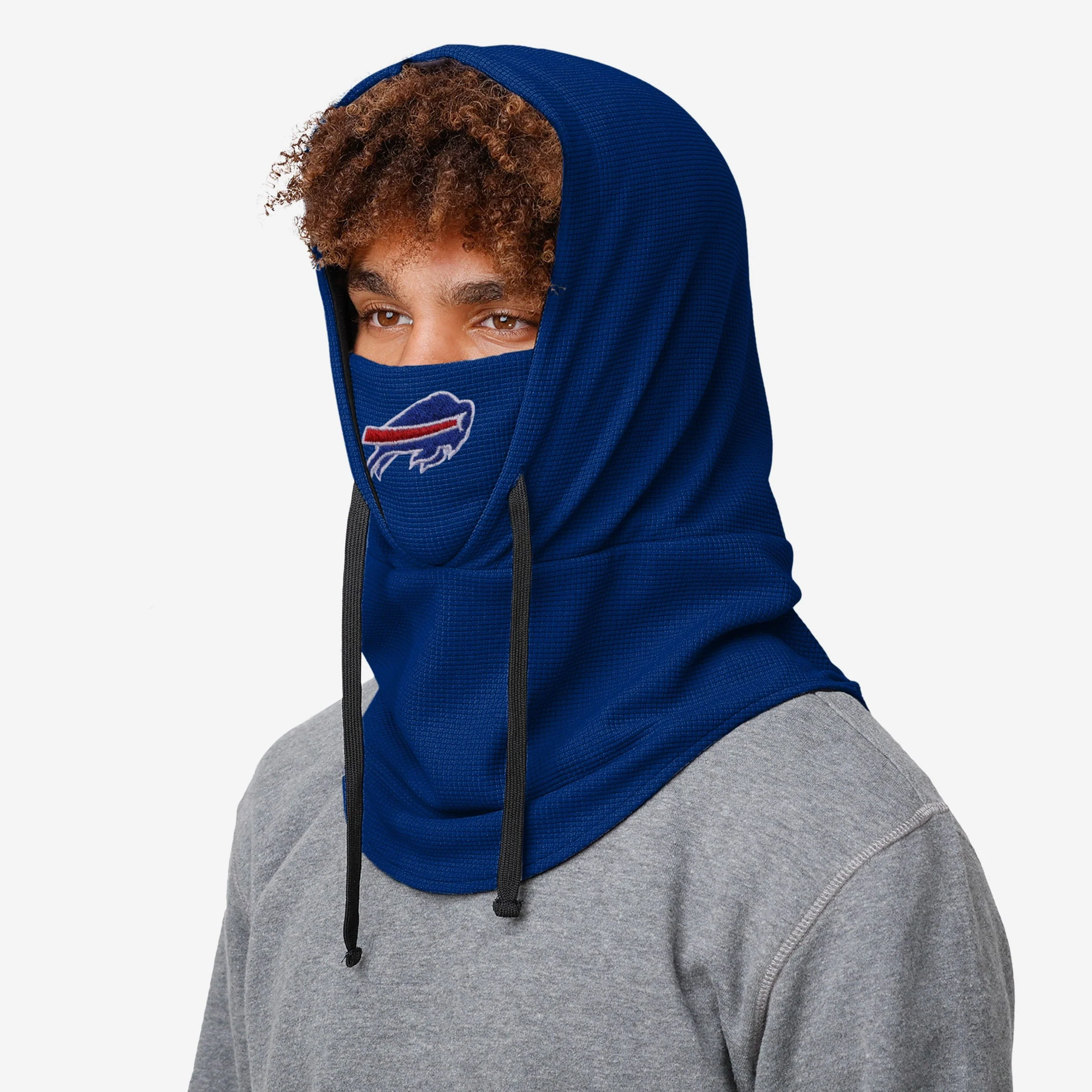 Buffalo Bills Waffle Drawstring Hooded Gaiter 3 Buffalo Bills Waffle Drawstring Hooded Gaiter