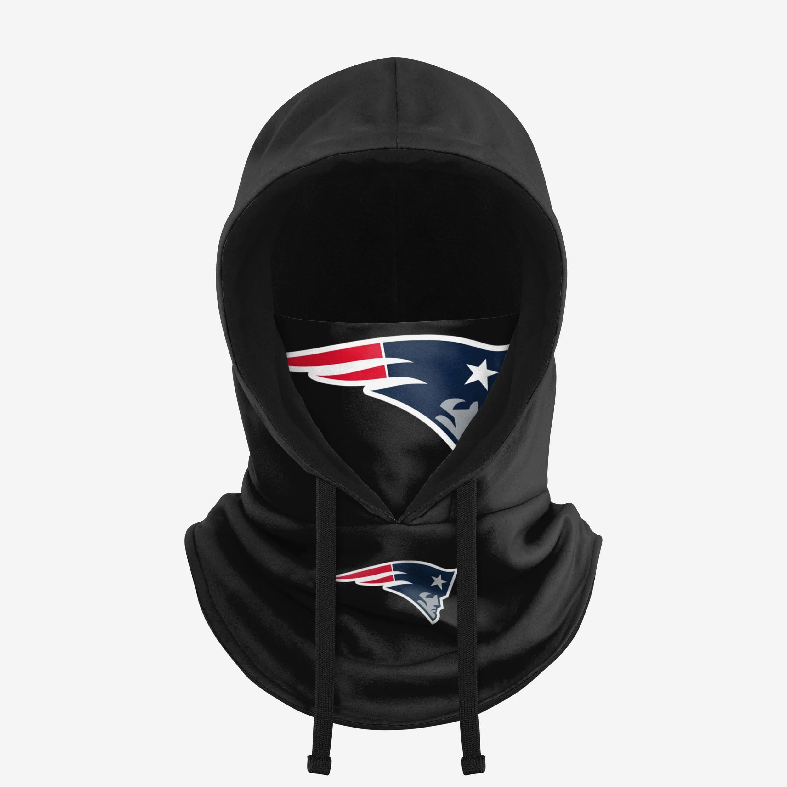 New England Patriots Black Drawstring Hooded Gaiter