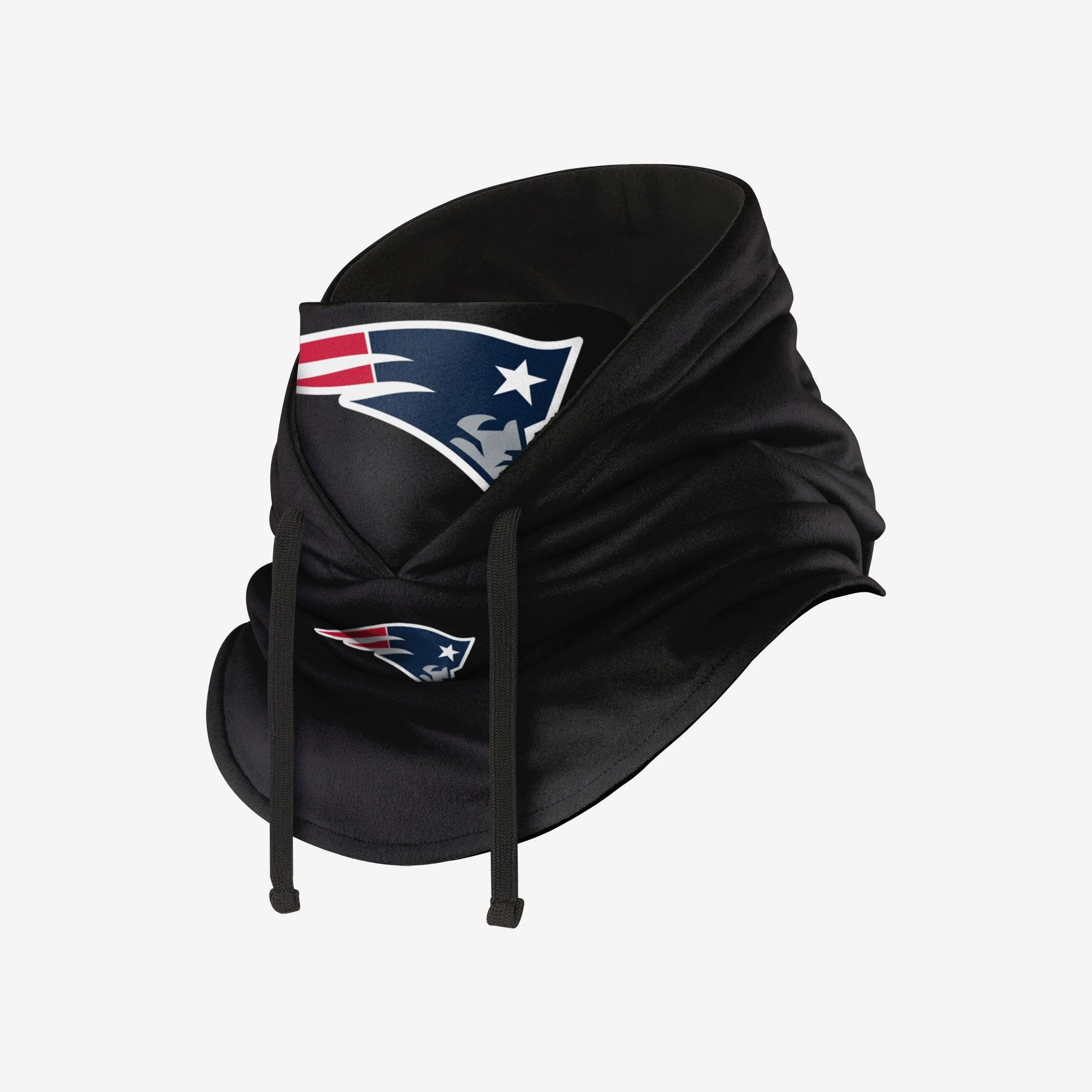 New England Patriots Black Drawstring Hooded Gaiter 2 New England Patriots Black Drawstring Hooded Gaiter