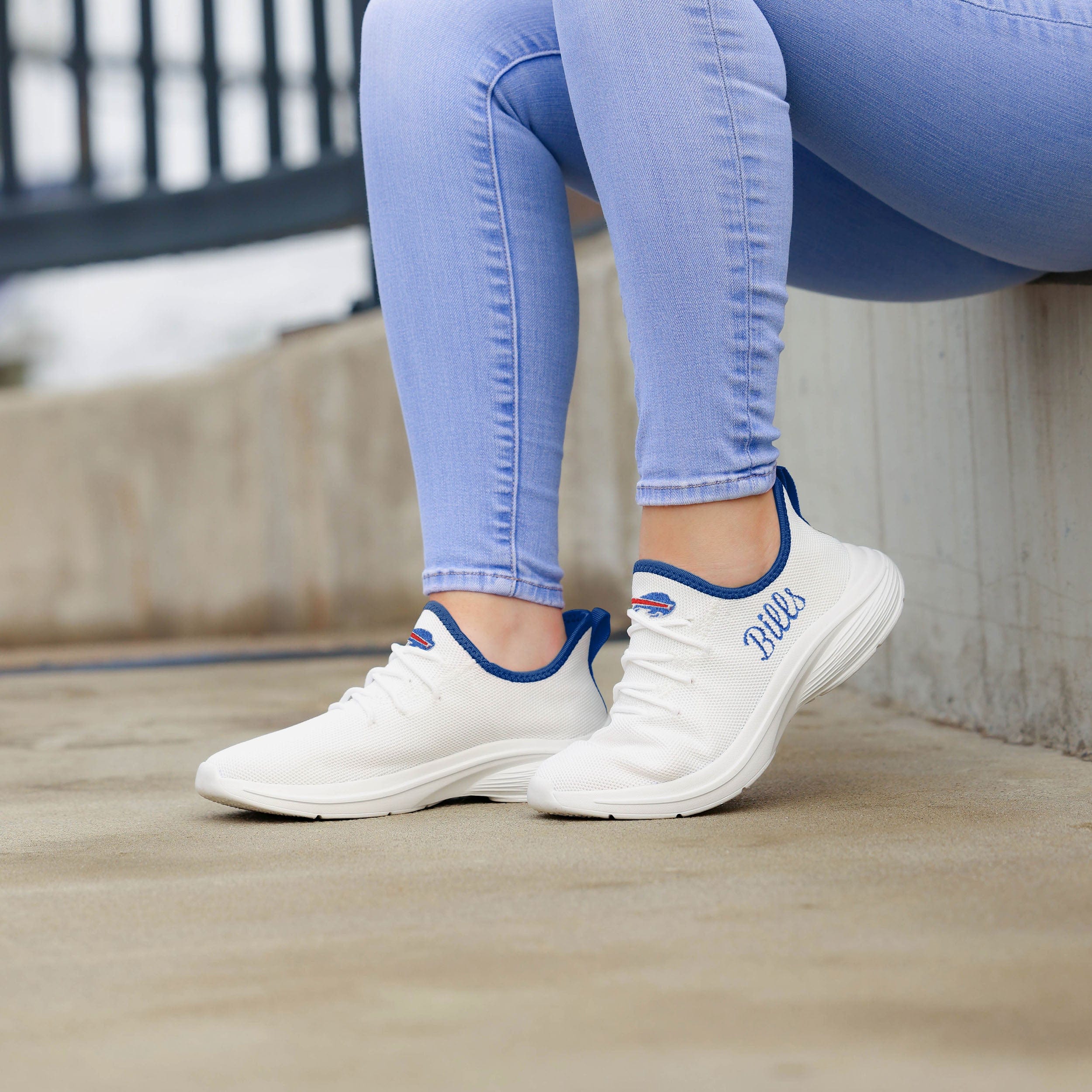 Buffalo Bills Womens Midsole White Sneakers 3 Buffalo Bills Womens Midsole White Sneakers