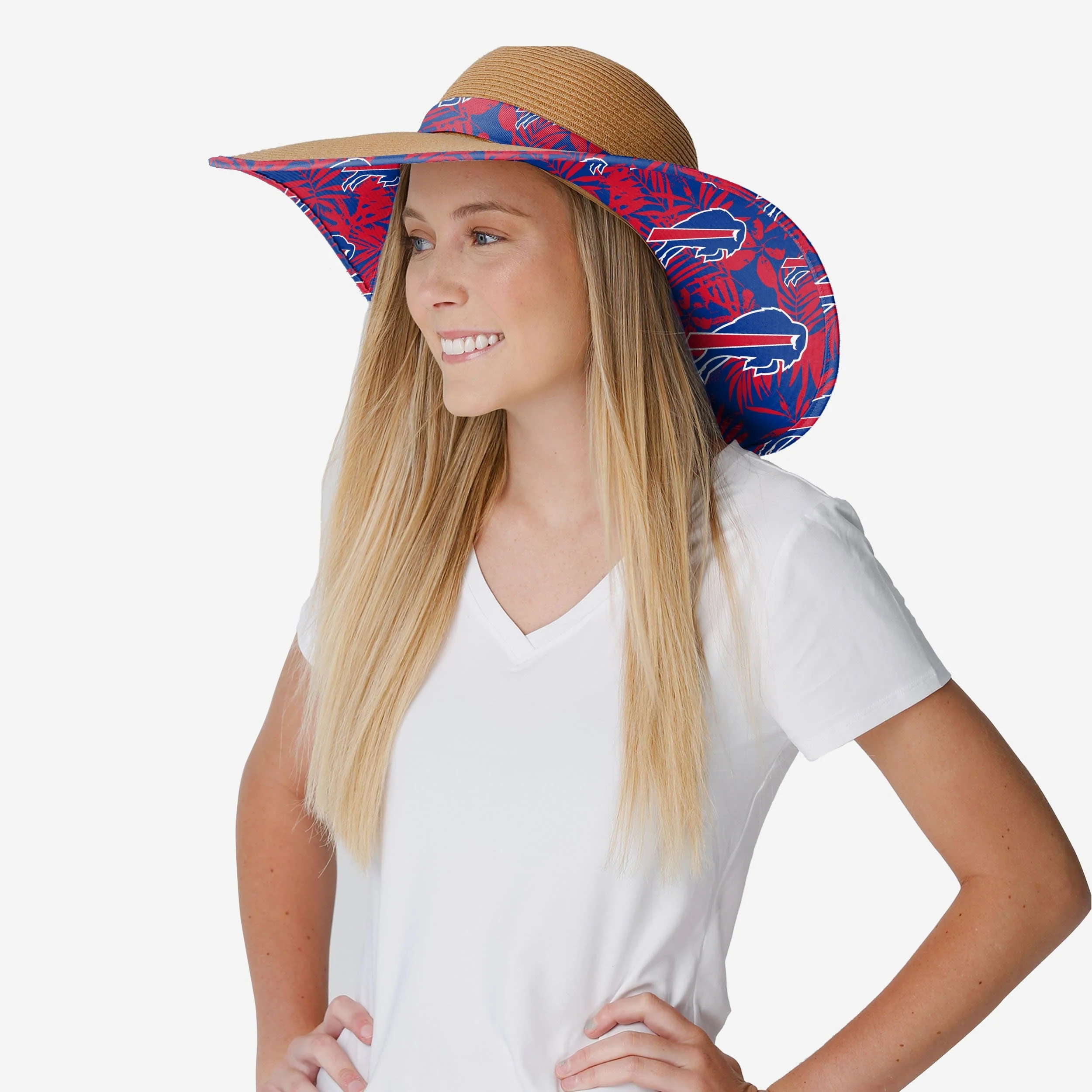 Buffalo Bills Womens Floral Straw Hat 3 Buffalo Bills Womens Floral Straw Hat