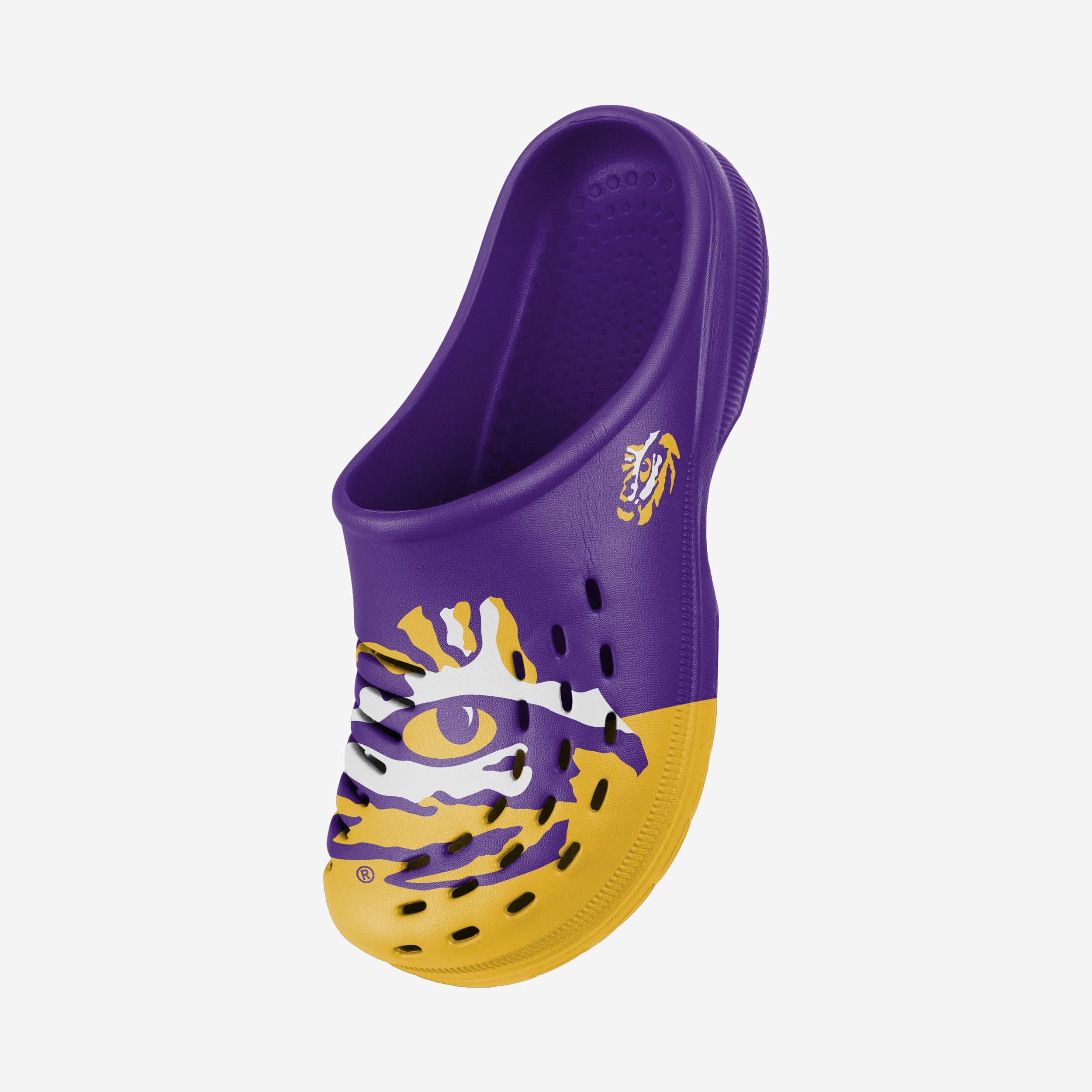 LSU Tigers Colorblock Big Logo Clog 2 LSU Tigers Colorblock Big Logo Clog