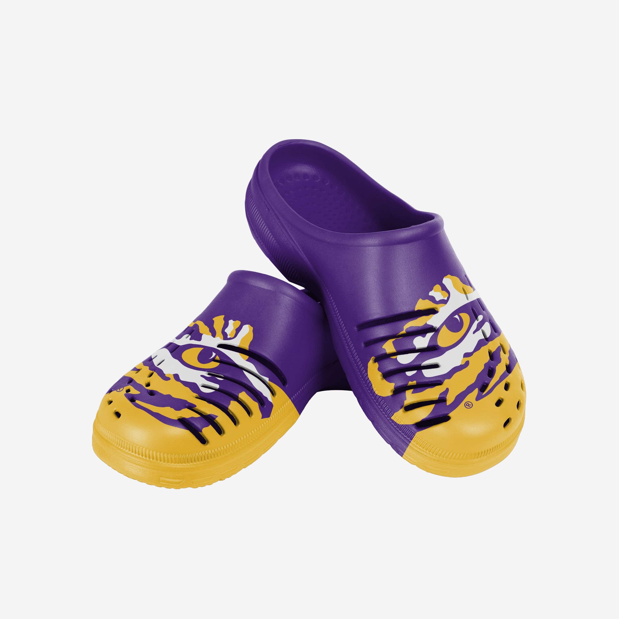 LSU Tigers Colorblock Big Logo Clog 3 LSU Tigers Colorblock Big Logo Clog