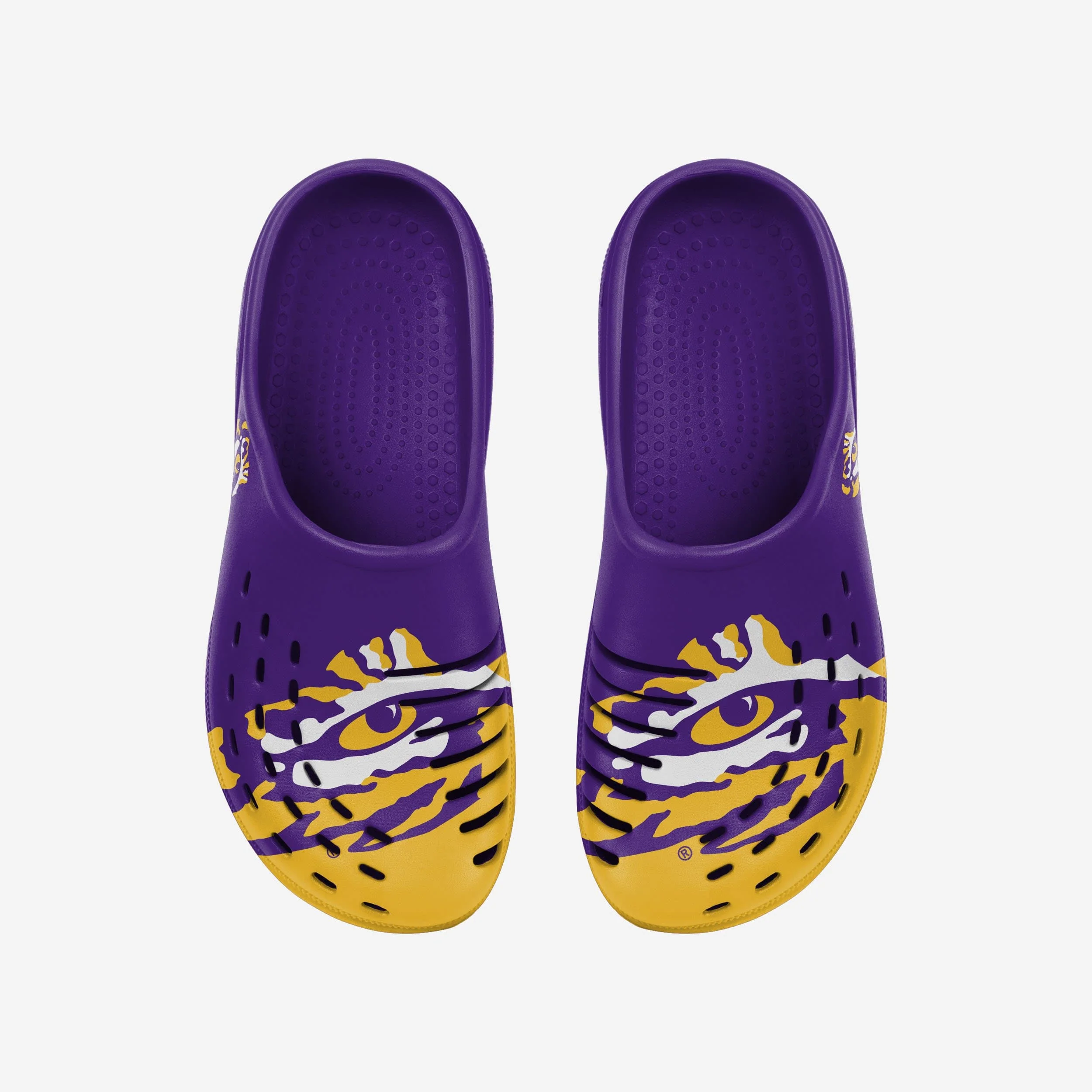 LSU Tigers Colorblock Big Logo Clog 4 LSU Tigers Colorblock Big Logo Clog