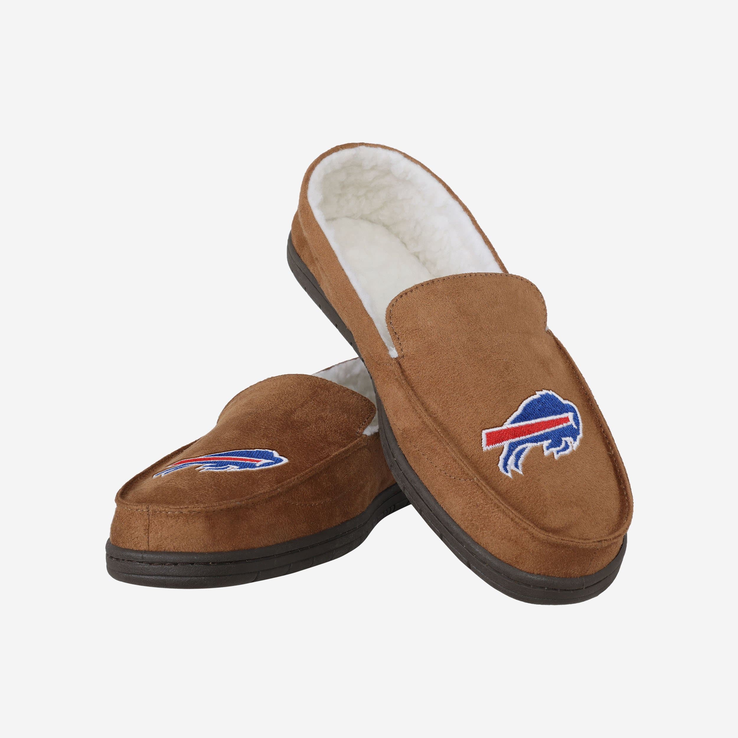 Buffalo Bills Beige Moccasin Slipper 2 Buffalo Bills Beige Moccasin Slipper
