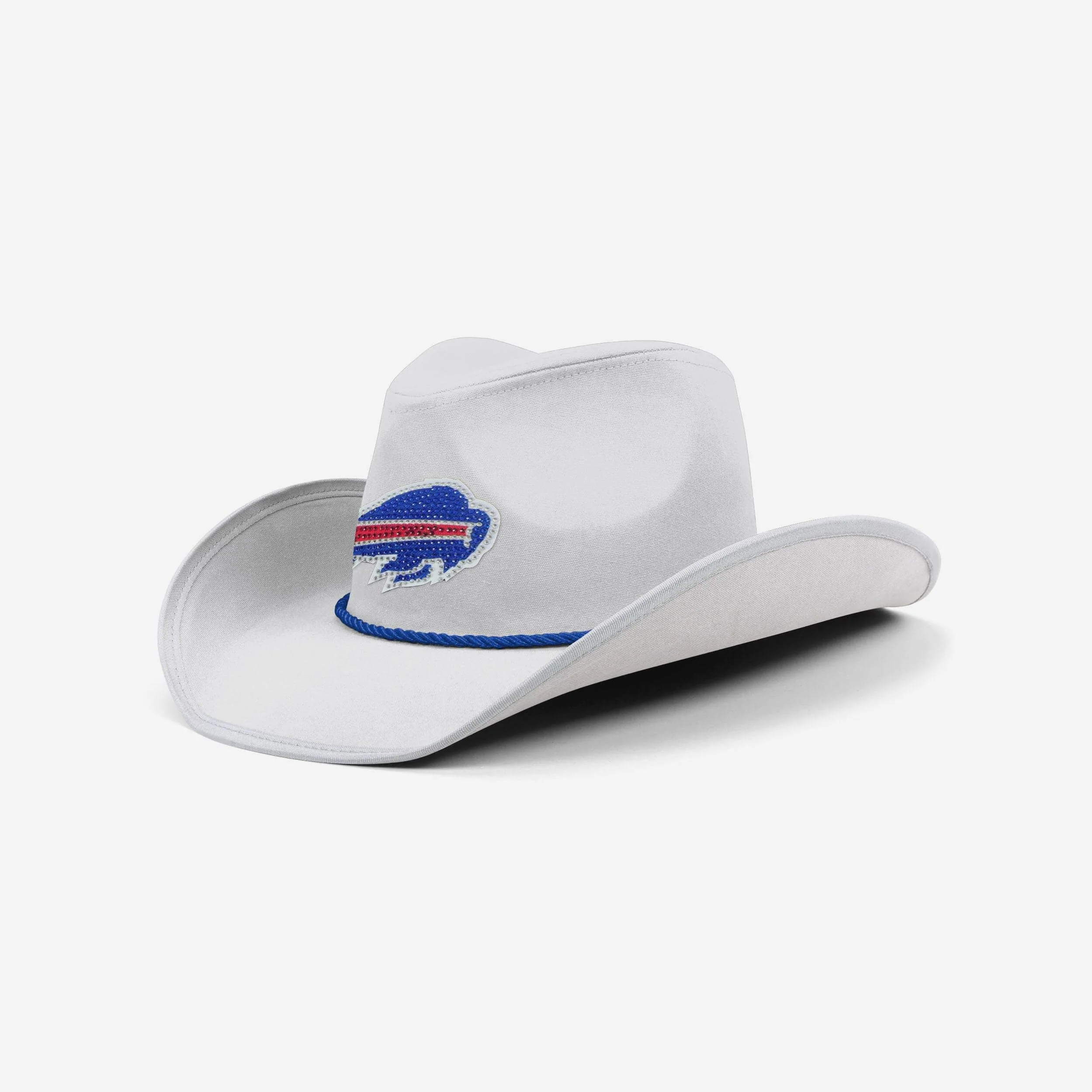 Buffalo Bills White Rhinestone Logo Cowboy Hat