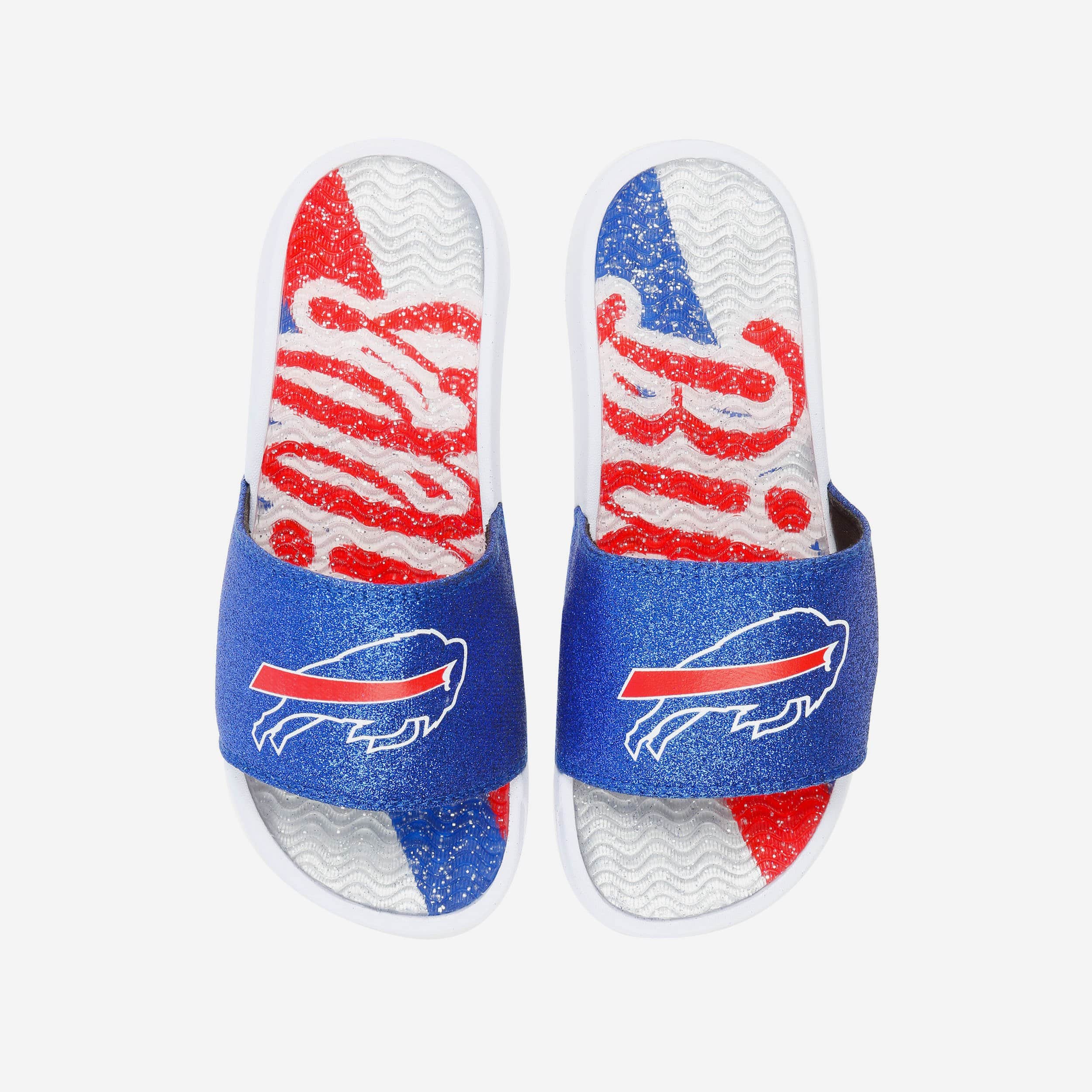 Buffalo Bills Womens Glitter Gel Slide