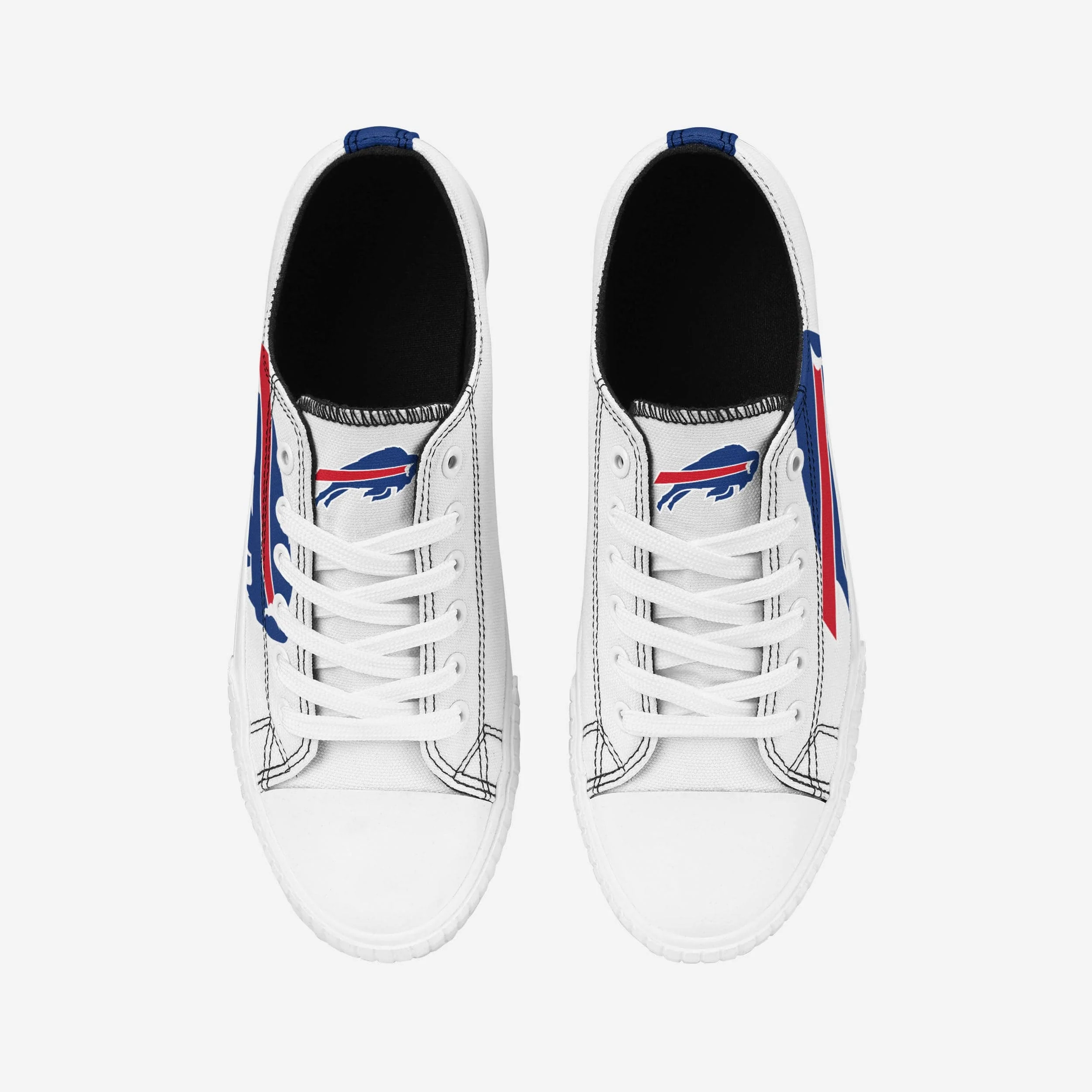 Buffalo Bills Womens Big Logo Low Top White Canvas Shoes 4 Buffalo Bills Womens Big Logo Low Top White Canvas Shoes