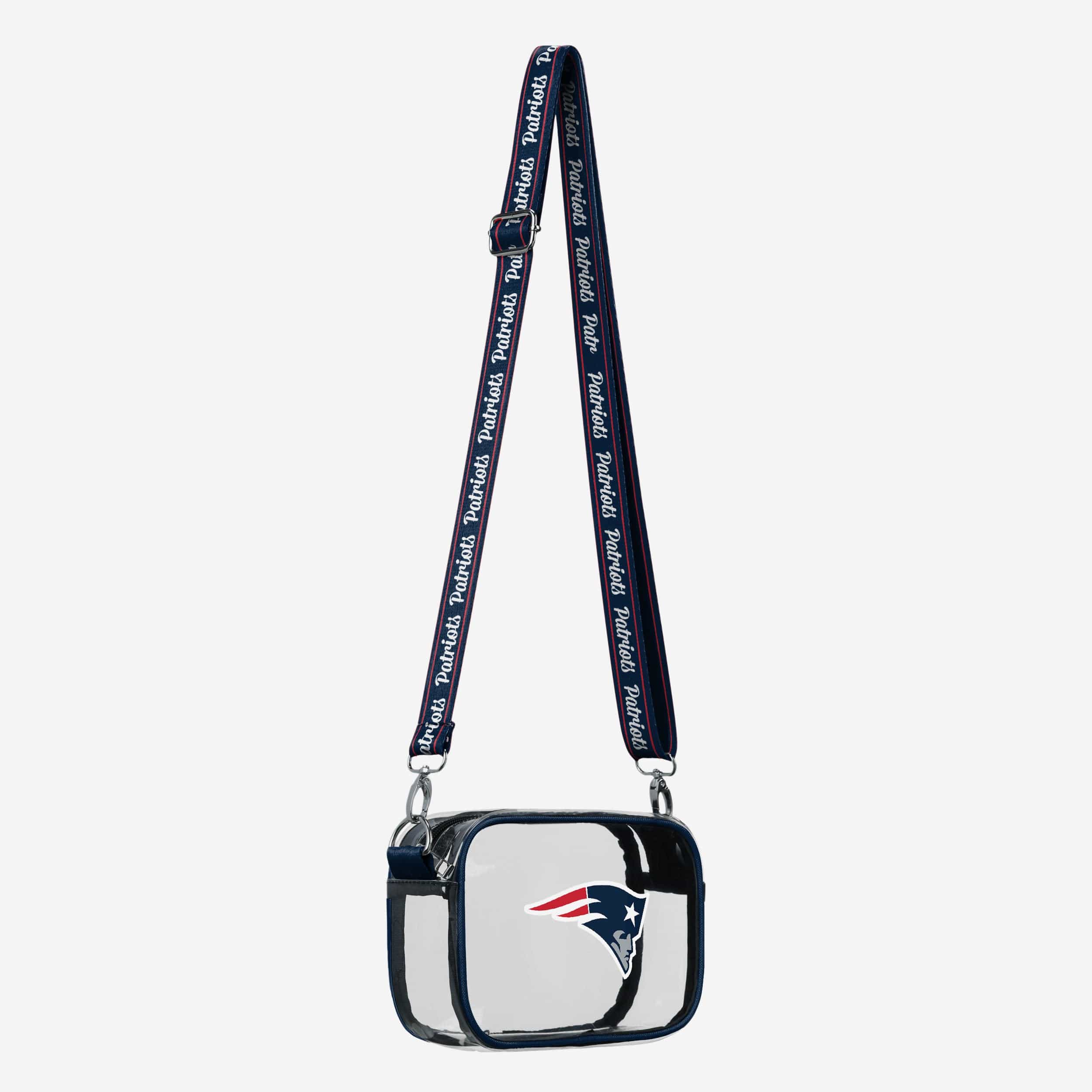 New England Patriots Team Stripe Clear Crossbody Bag 2 New England Patriots Team Stripe Clear Crossbody Bag