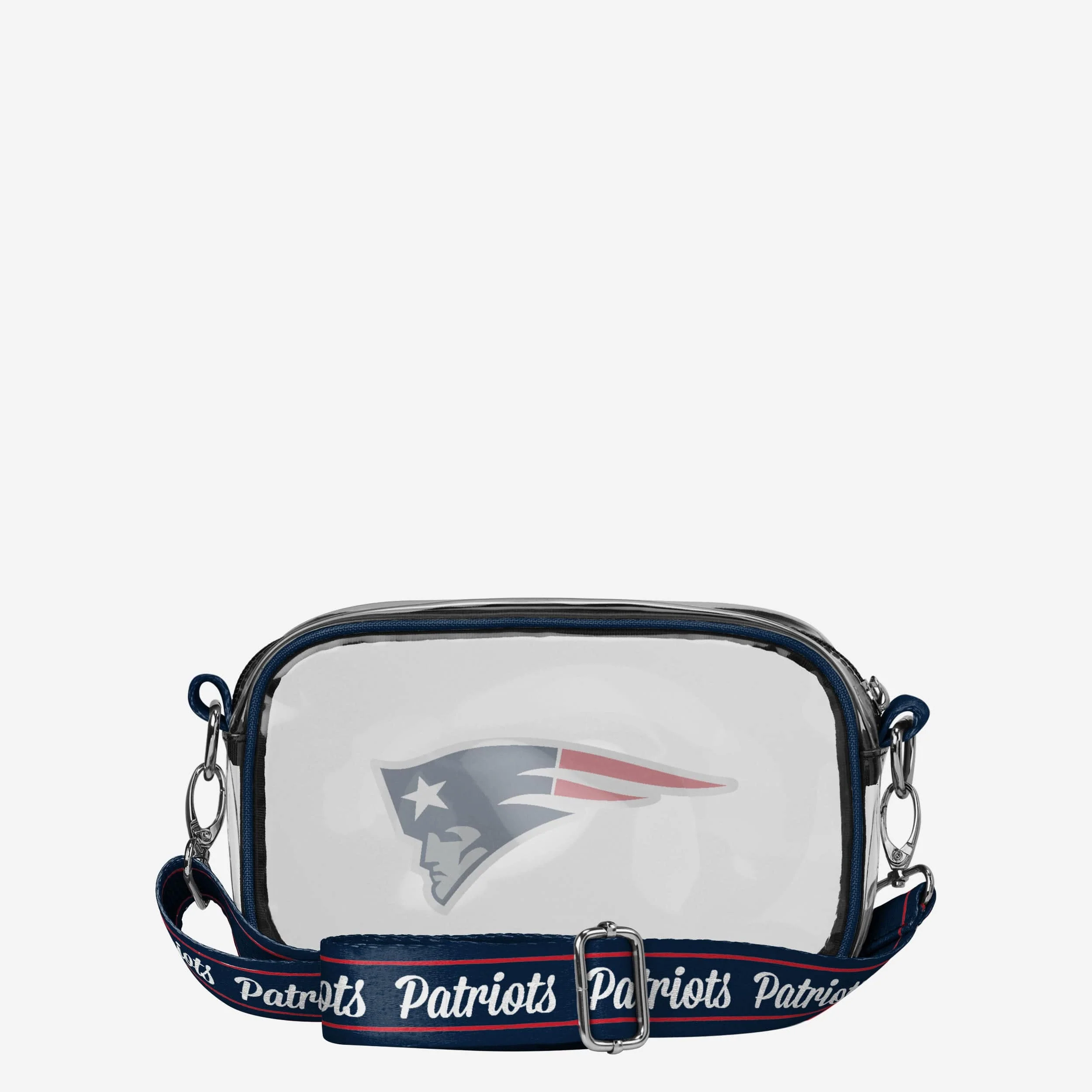 New England Patriots Team Stripe Clear Crossbody Bag 5 New England Patriots Team Stripe Clear Crossbody Bag