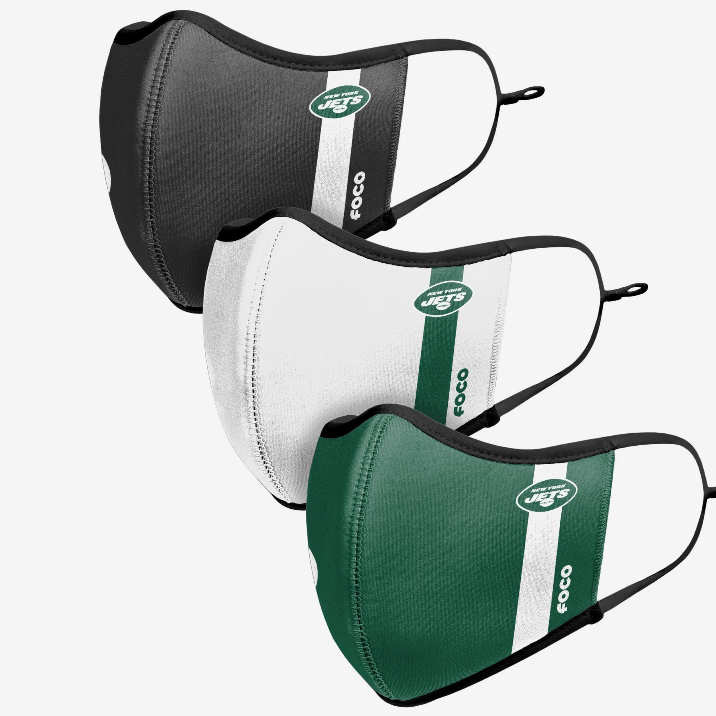 New York Jets Sport 3 Pack Face Cover 4 New York Jets Sport 3 Pack Face Cover