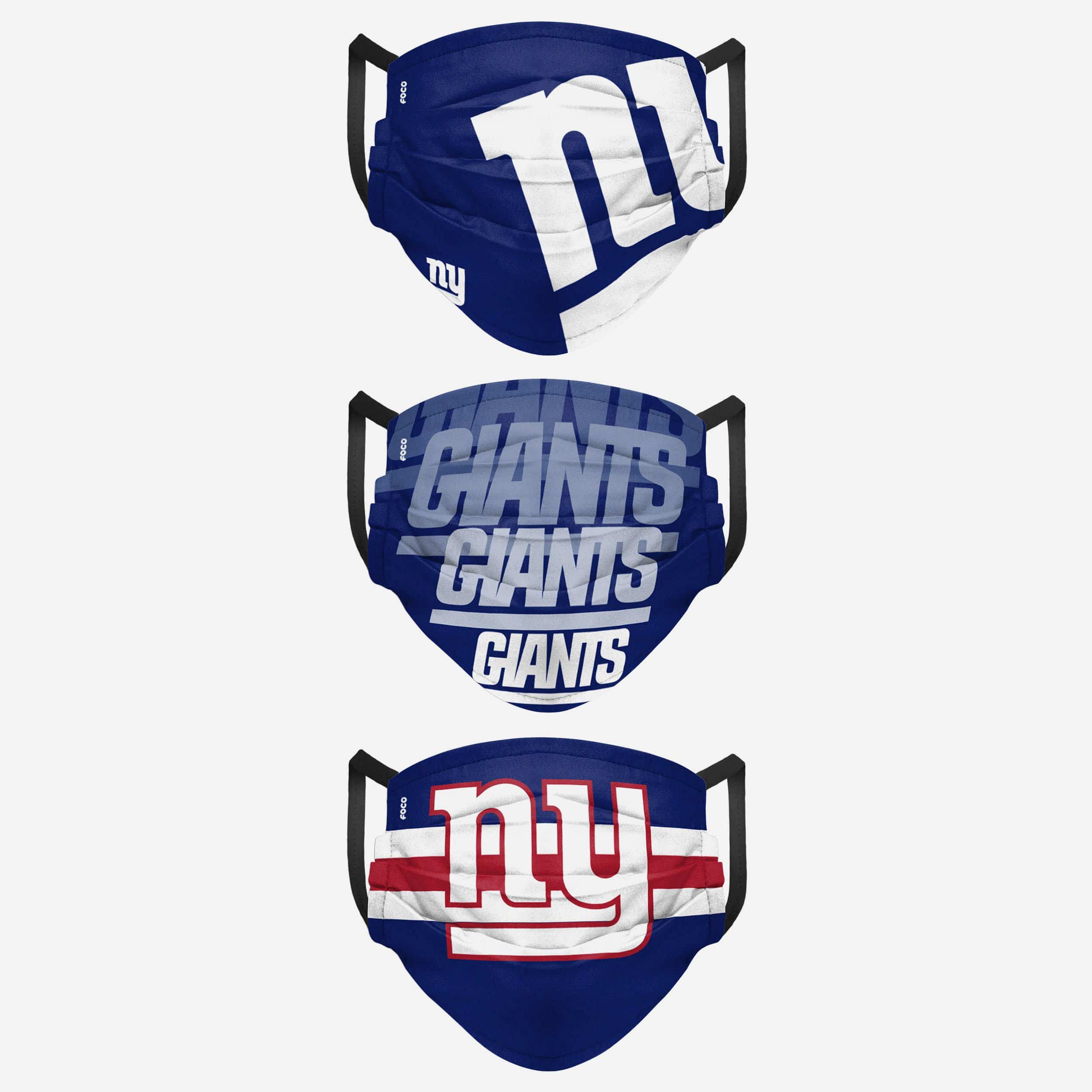 New York Giants Matchday 3 Pack Face Cover 2 New York Giants Matchday 3 Pack Face Cover