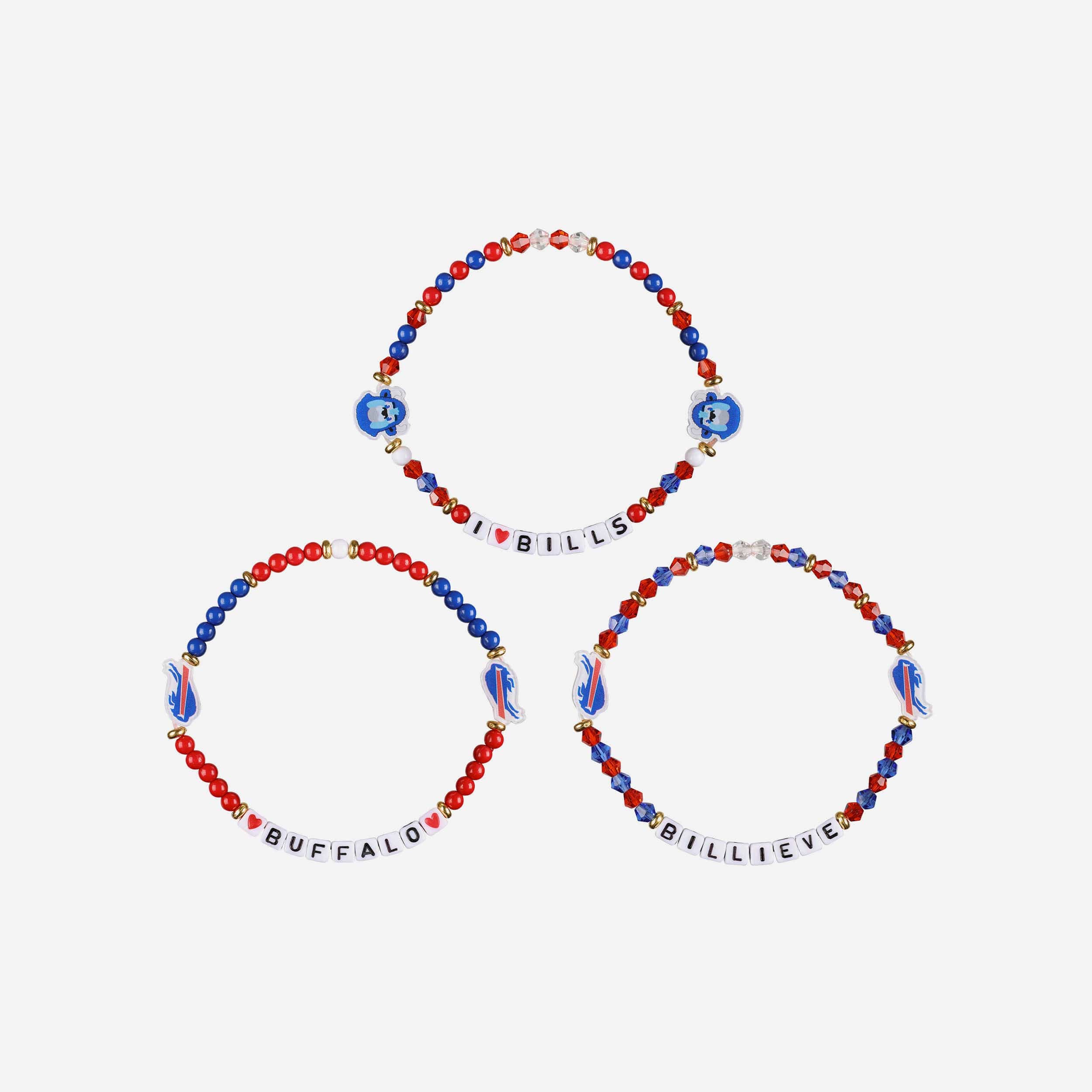 Buffalo Bills 3 Pack Friendship Bracelet 3 Buffalo Bills 3 Pack Friendship Bracelet