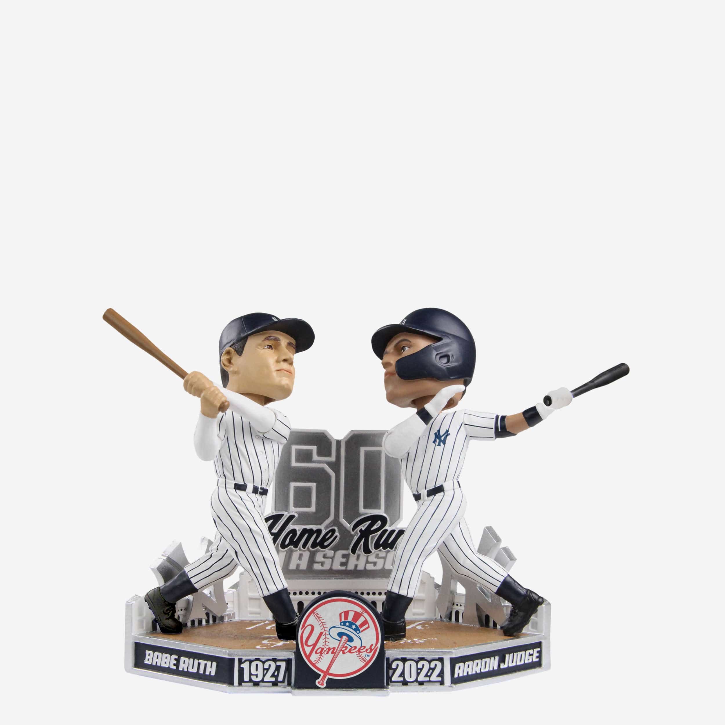 Aaron Judge & Babe Ruth New York Yankees 60 Home Run Club Dual Bobblehead