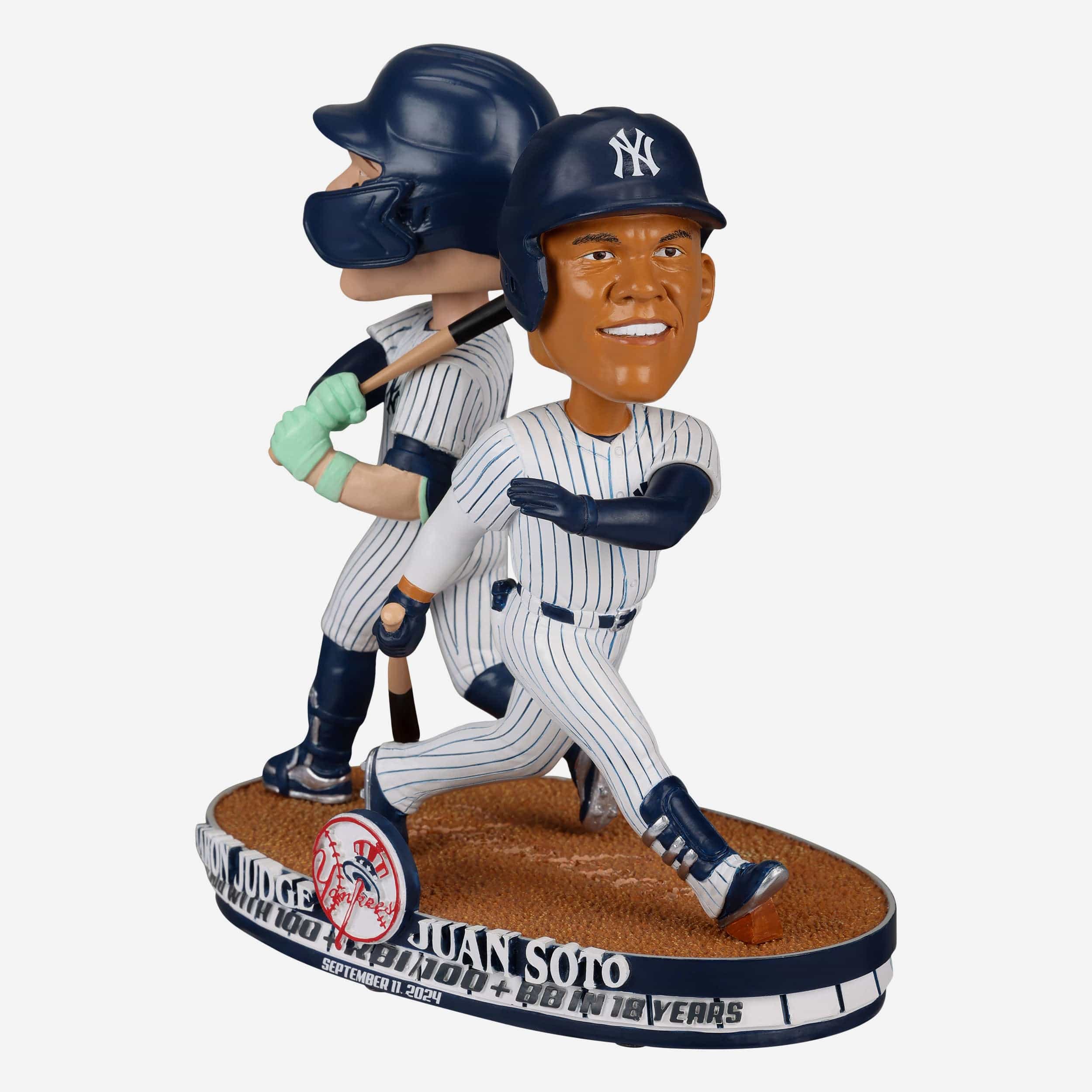 Aaron Judge & Juan Soto New York Yankees 100+ RBI & 100+ BB Dual Bobblehead 5 Aaron Judge & Juan Soto New York Yankees 100+ RBI & 100+ BB Dual Bobblehead