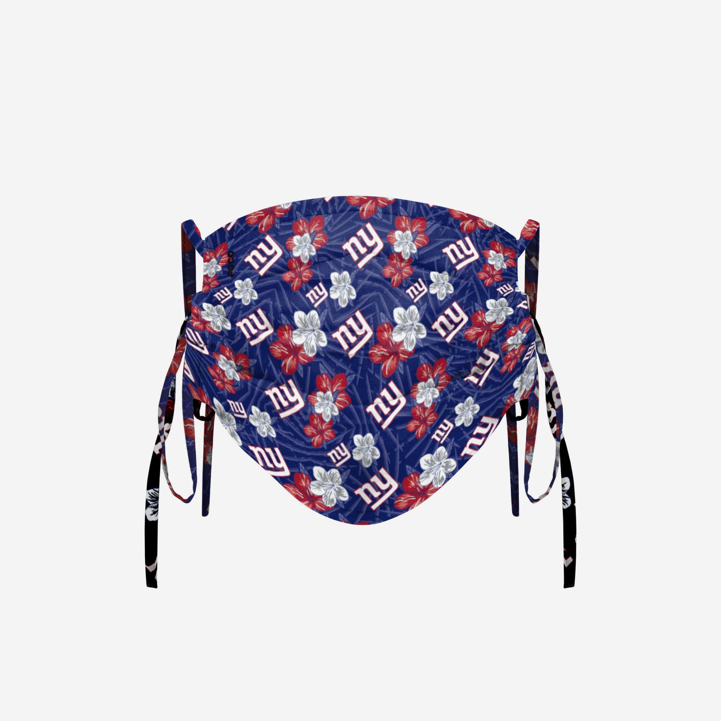 New York Giants Hibiscus Tie-Back Face Cover 2 New York Giants Hibiscus Tie-Back Face Cover