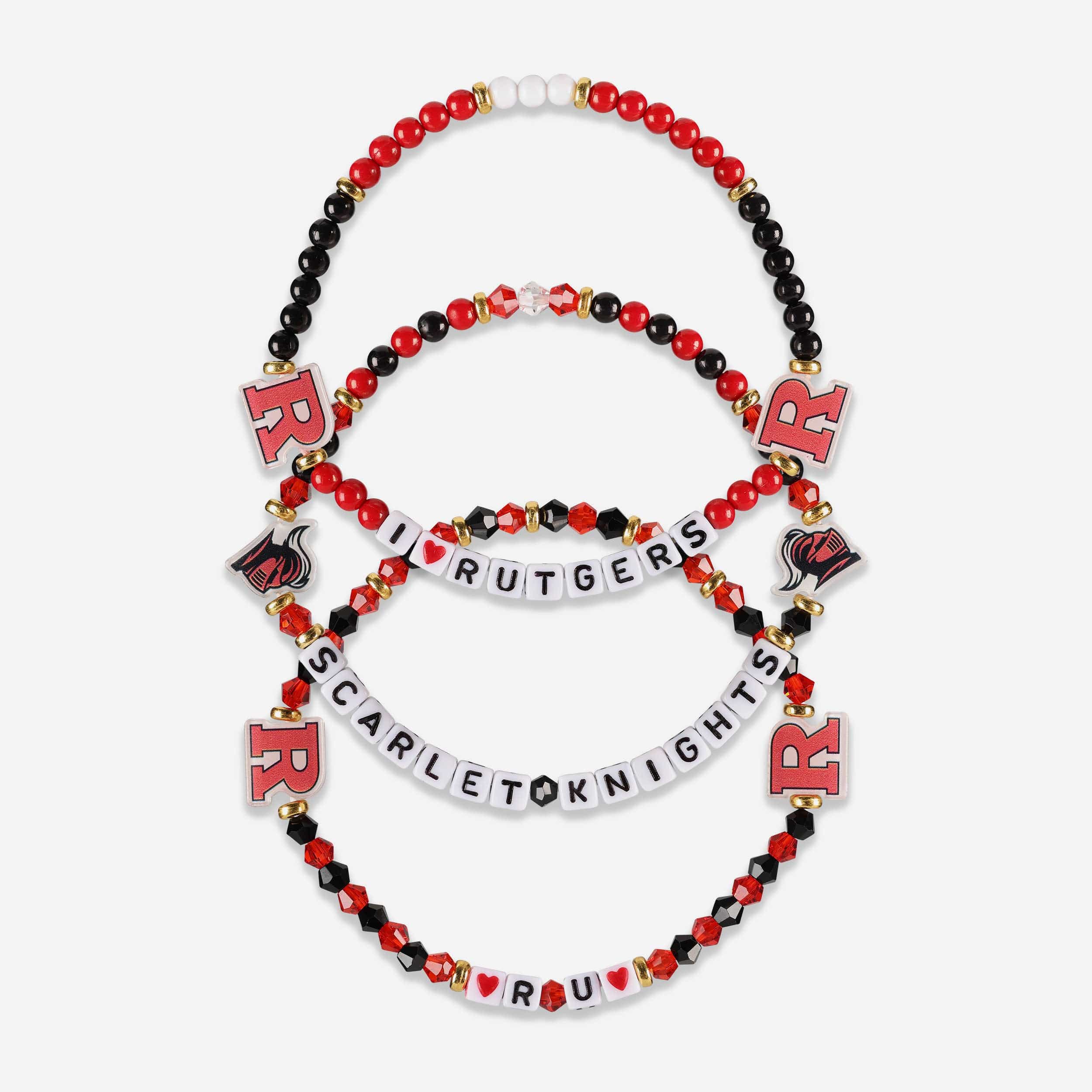 Rutgers Scarlet Knights 3 Pack Friendship Bracelet
