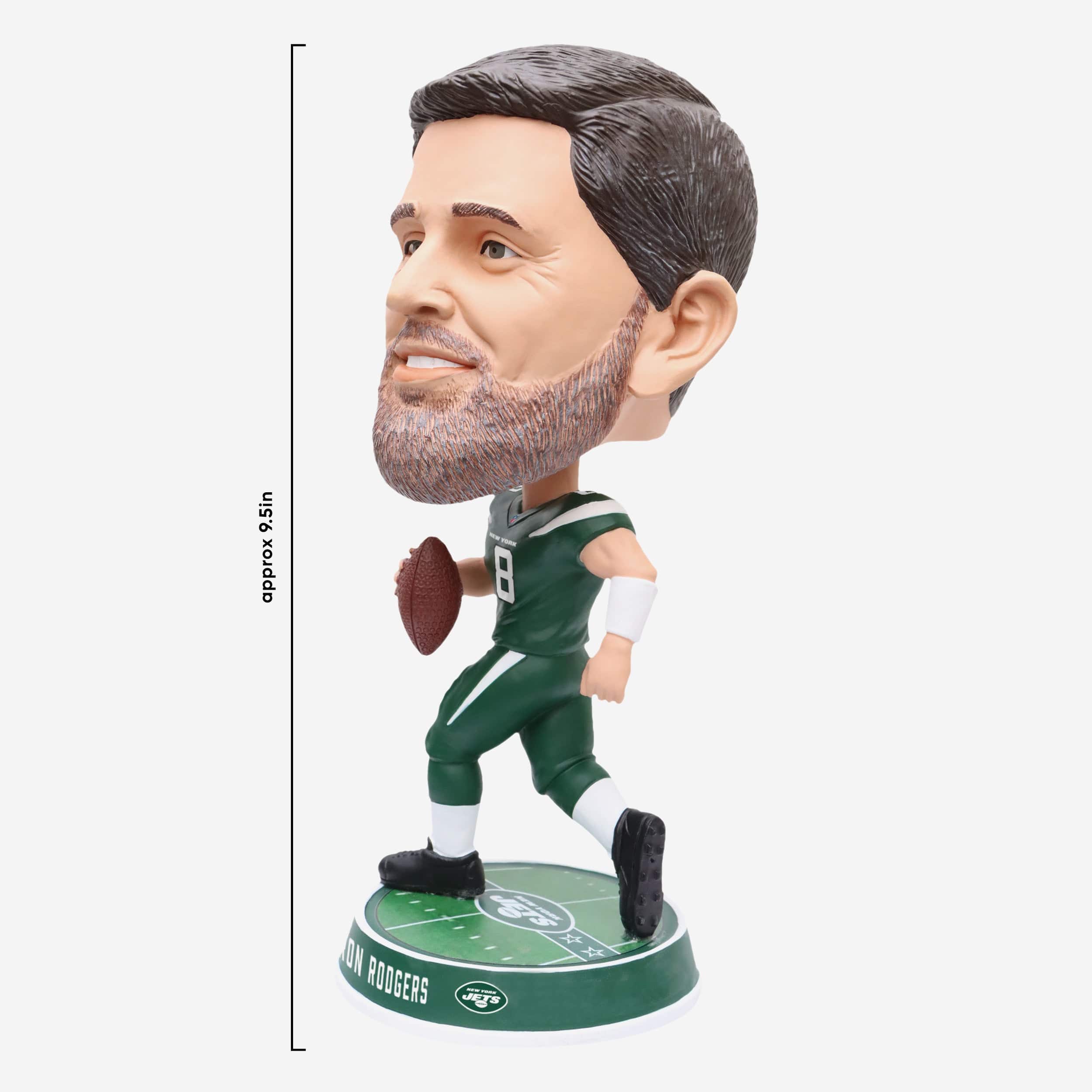 Aaron Rodgers New York Jets Field Stripe Bighead Bobblehead 4 Aaron Rodgers New York Jets Field Stripe Bighead Bobblehead