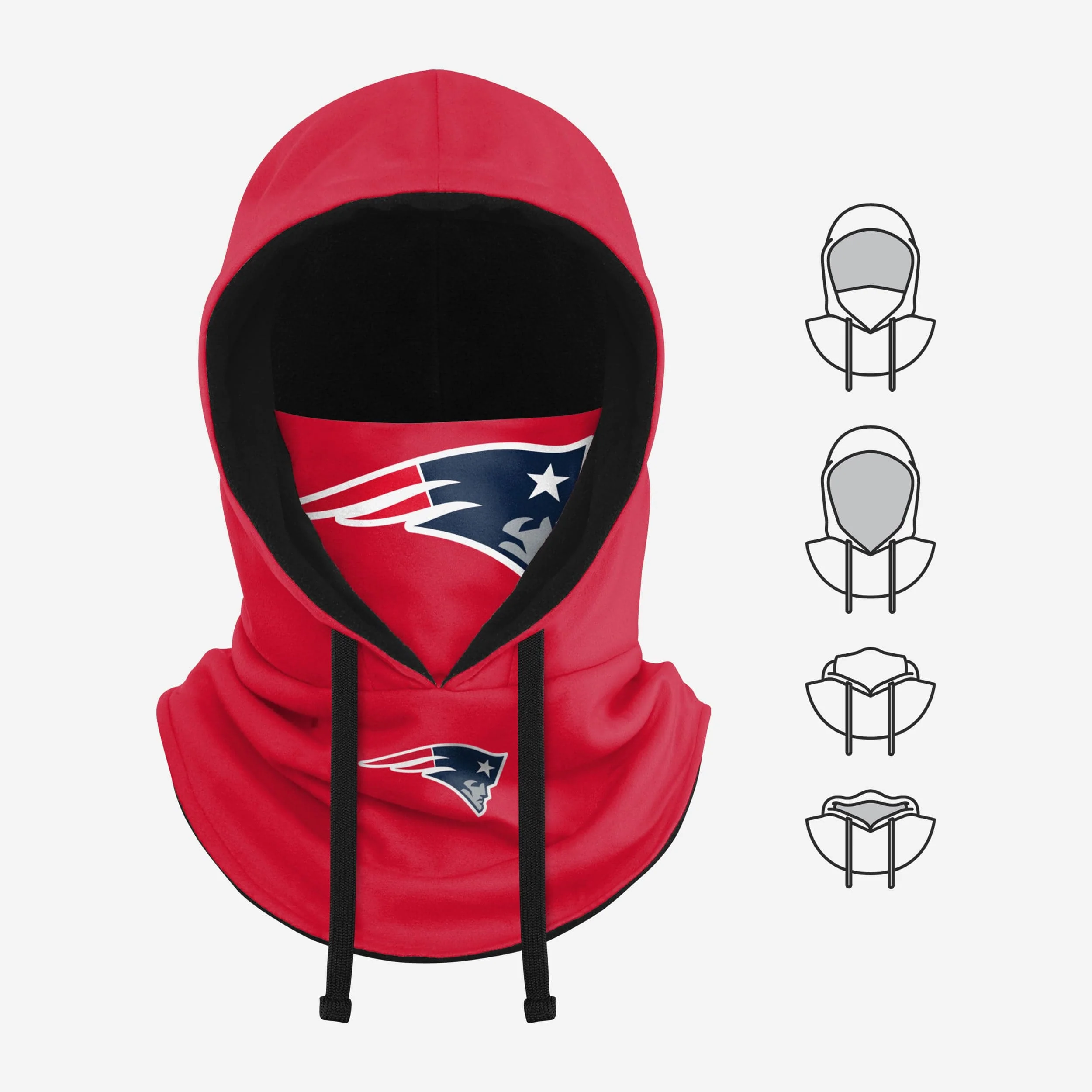 New England Patriots Alternate Team Color Drawstring Hooded Gaiter 4 New England Patriots Alternate Team Color Drawstring Hooded Gaiter