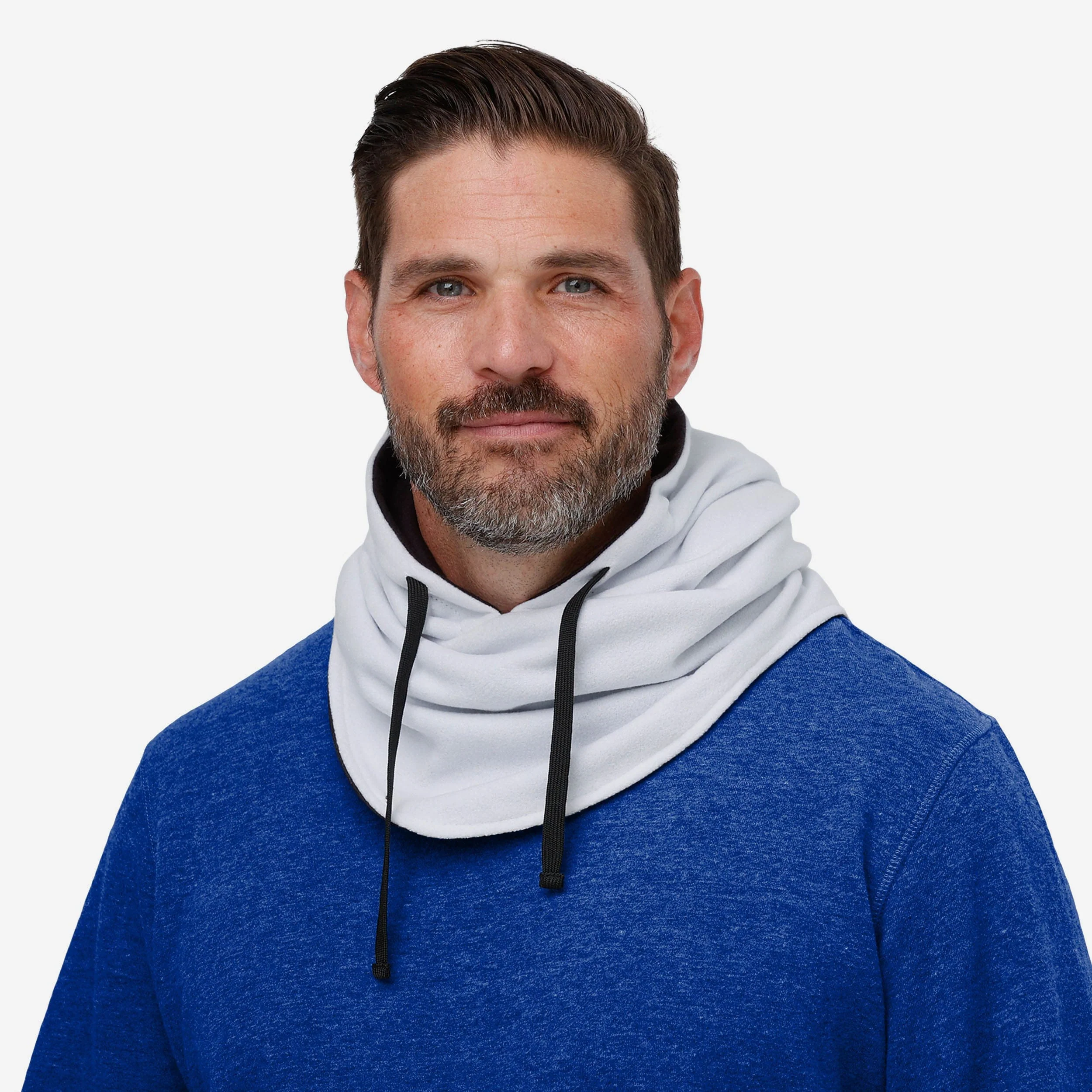 Buffalo Bills White Drawstring Hooded Gaiter 4 Buffalo Bills White Drawstring Hooded Gaiter