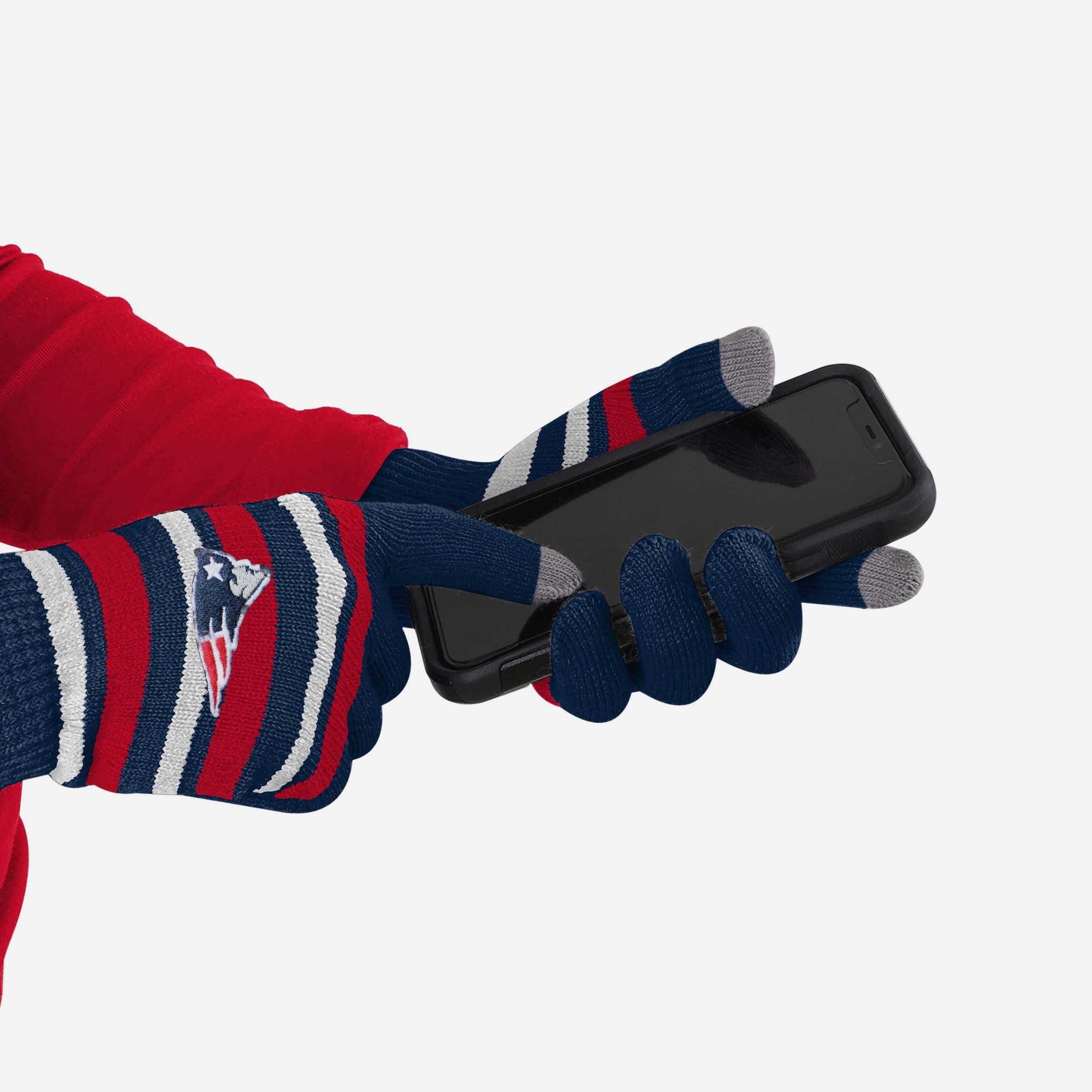 New England Patriots Stretch Gloves 2 New England Patriots Stretch Gloves