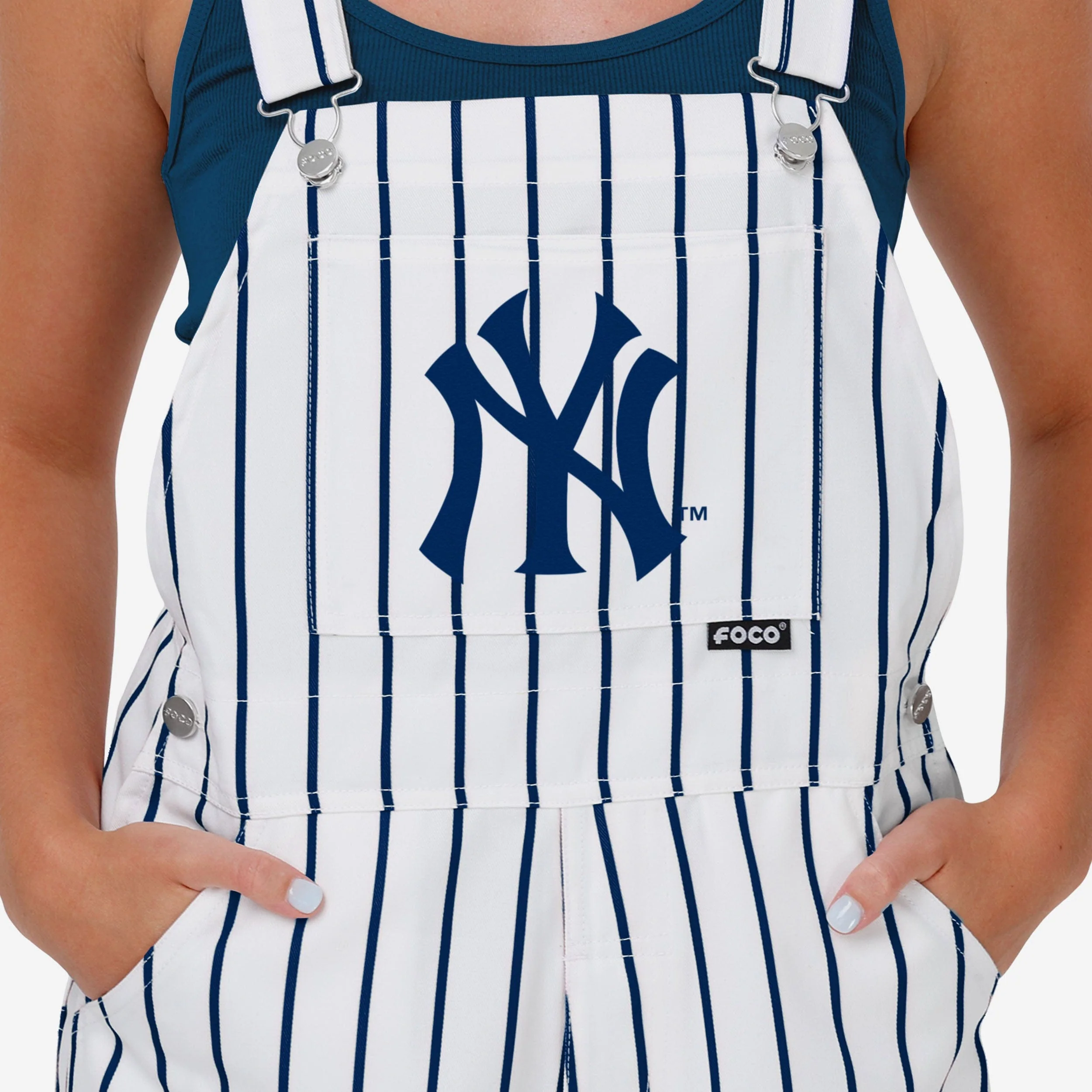 New York Yankees Womens Pinstripe Bib Overalls 4 New York Yankees Womens Pinstripe Bib Overalls