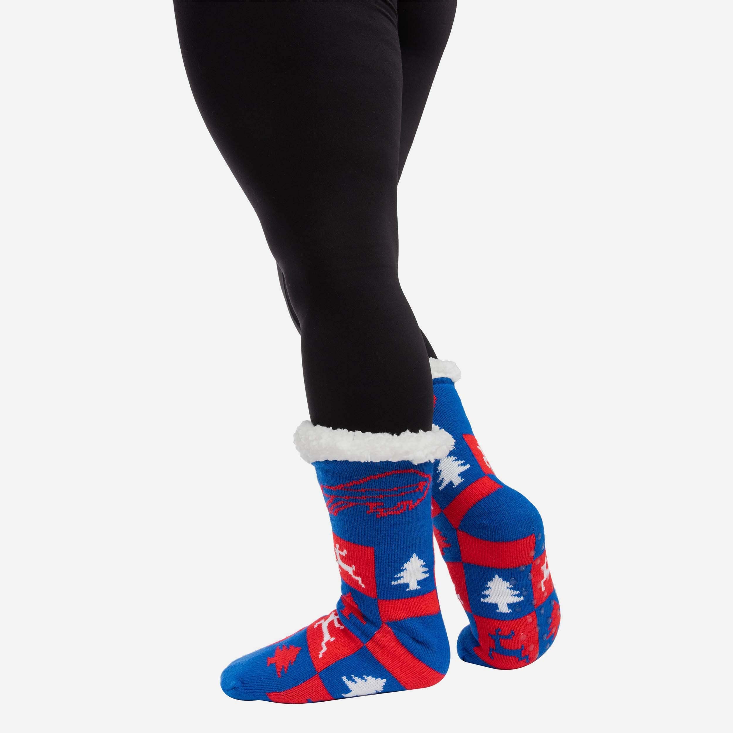 Buffalo Bills Womens Fan Footy 3 Pack Slipper Socks 2 Buffalo Bills Womens Fan Footy 3 Pack Slipper Socks