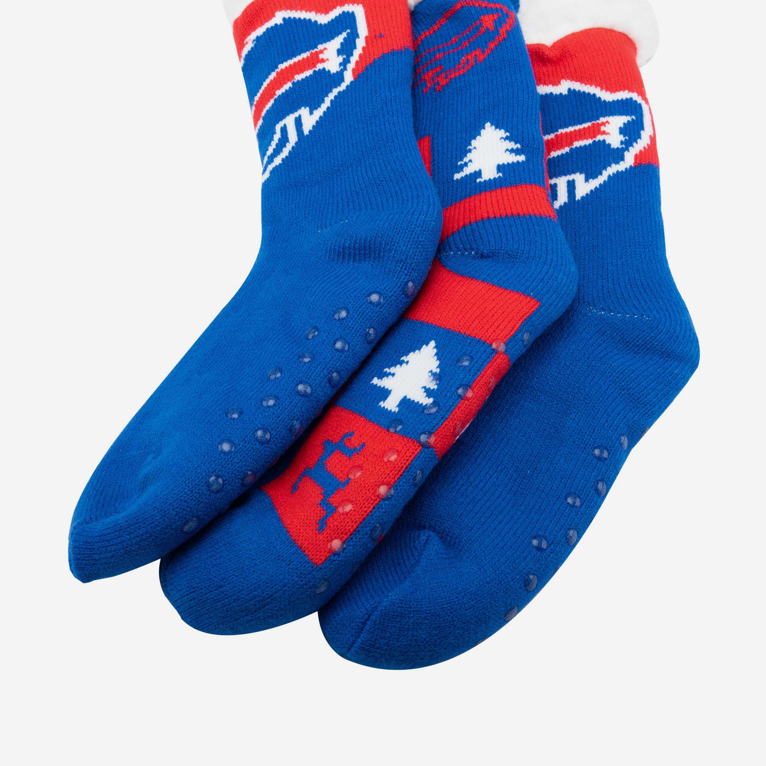 Buffalo Bills Womens Fan Footy 3 Pack Slipper Socks 3 Buffalo Bills Womens Fan Footy 3 Pack Slipper Socks
