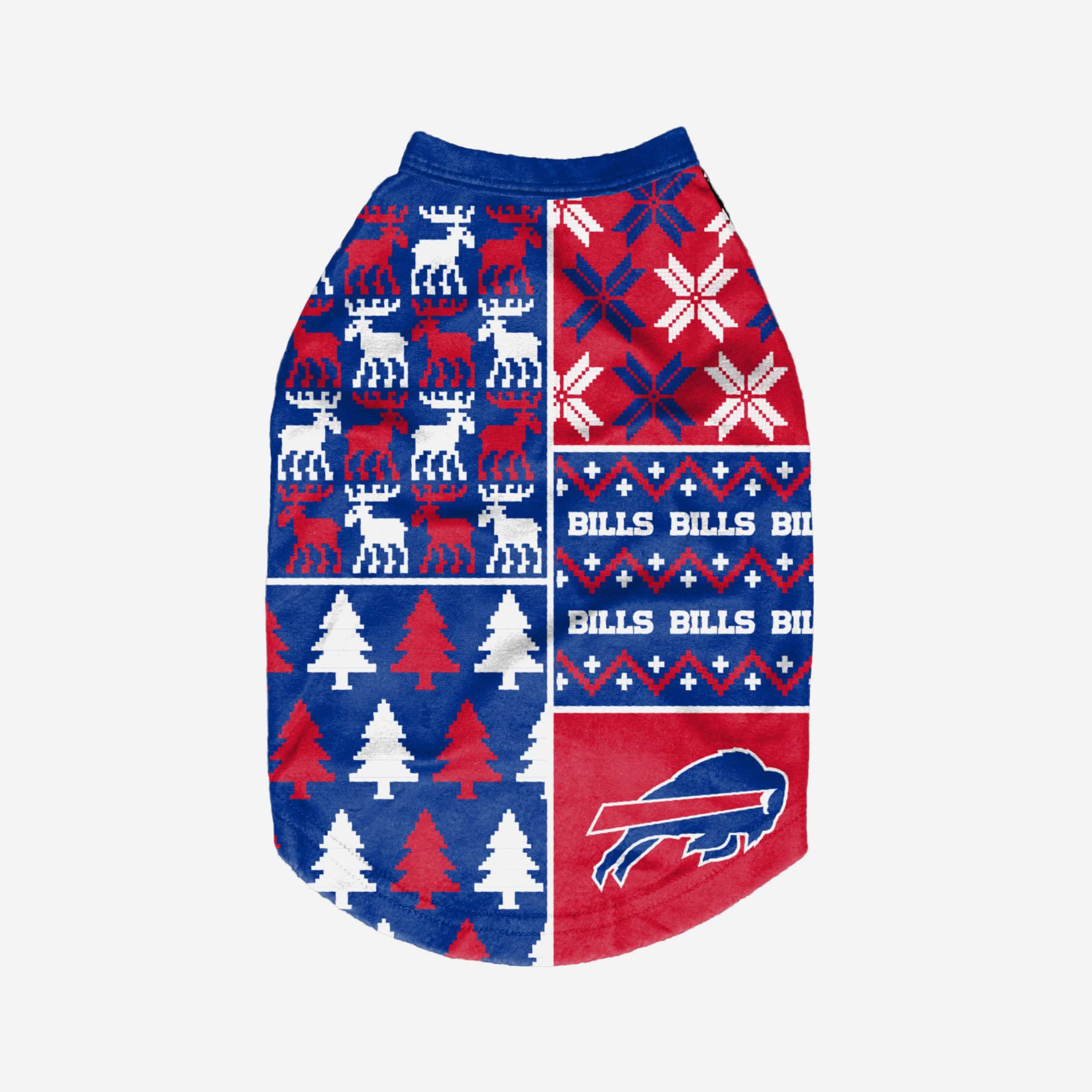 Buffalo Bills Busy Block Dog Sweater 2 Buffalo Bills Busy Block Dog Sweater