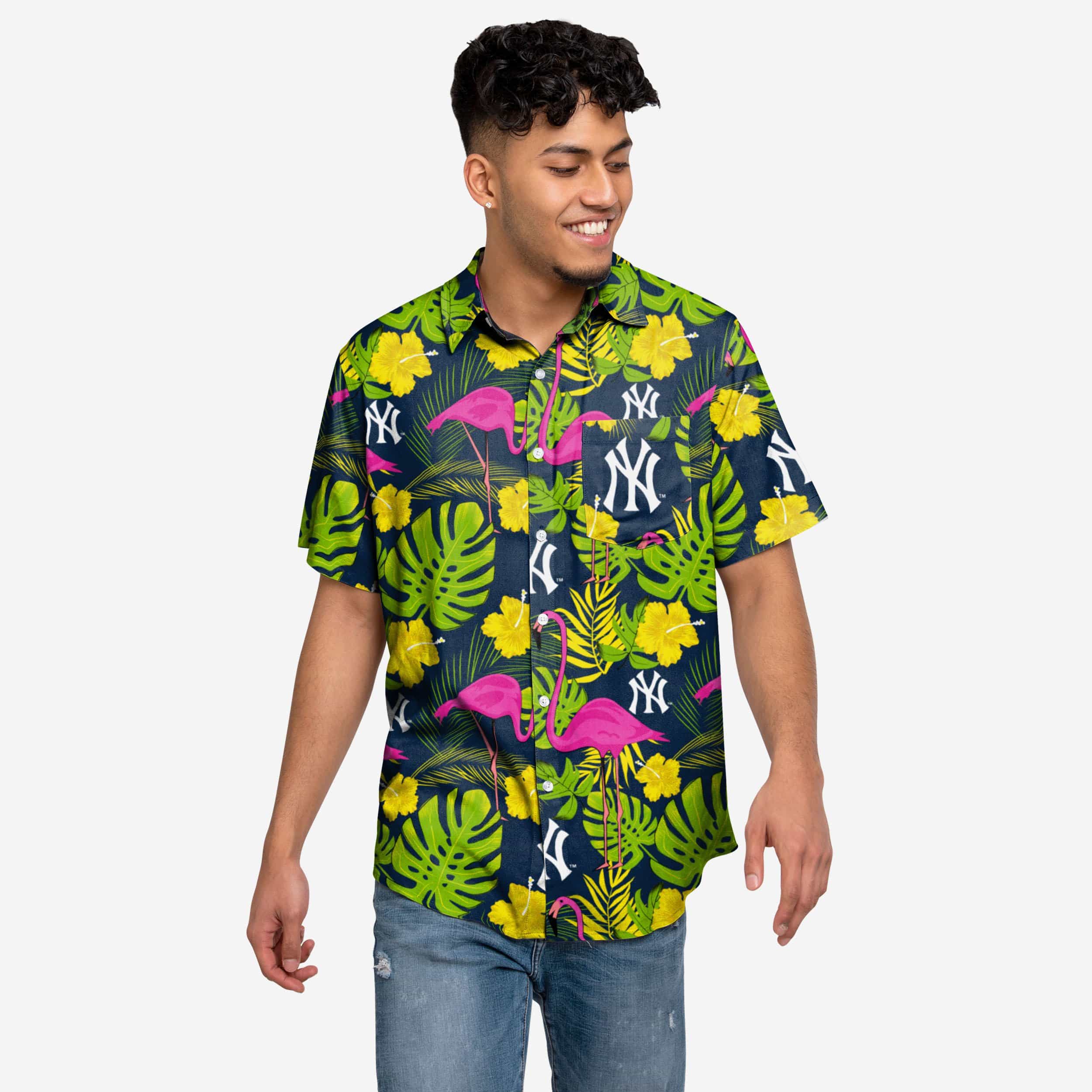 New York Yankees Highlights Button Up Shirt