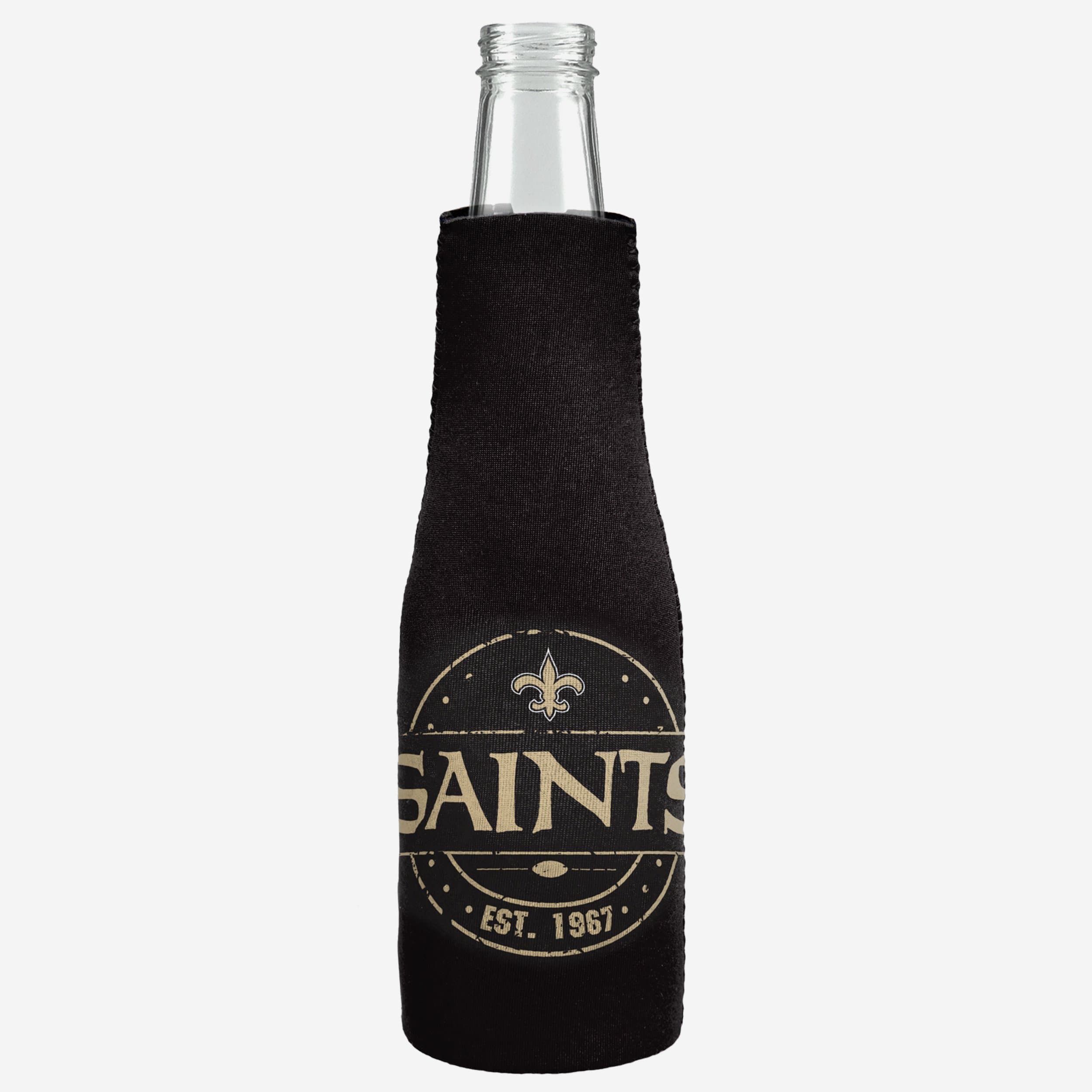 New Orleans Saints Insulated Zippered Bottle Holder
