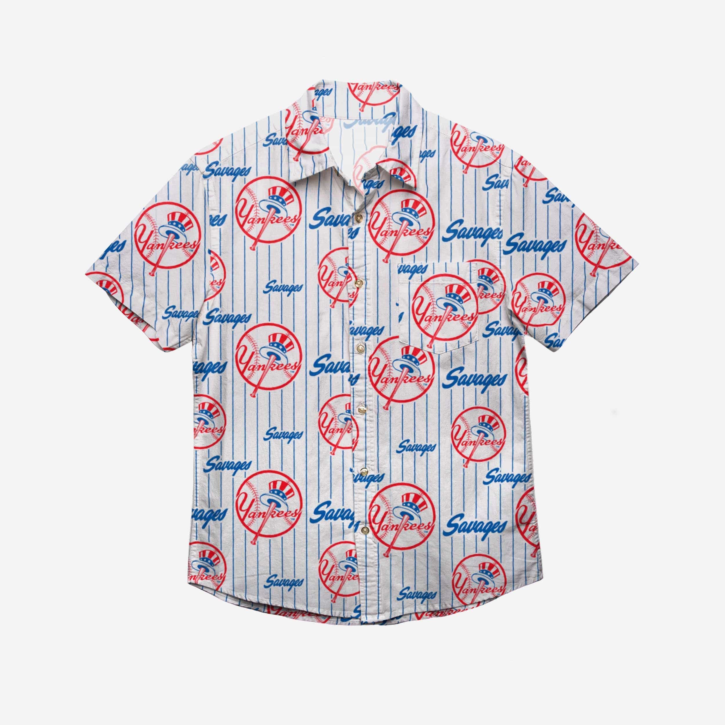 New York Yankees Savages Button Up Shirt 2 New York Yankees Savages Button Up Shirt