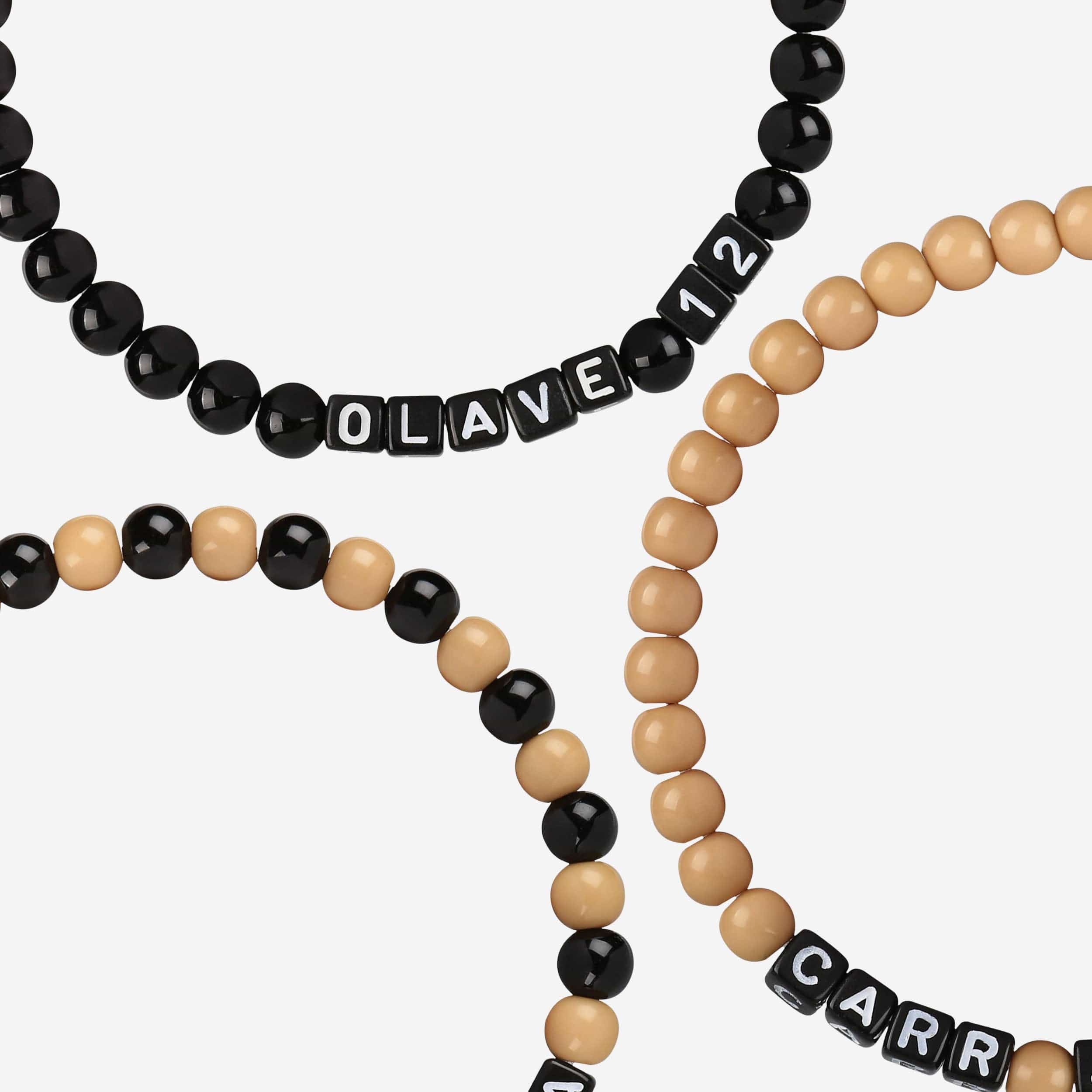 Chris Olave & Derek Carr New Orleans Saints 3 Pack Player Beaded Friendship Bracelet 2 Chris Olave & Derek Carr New Orleans Saints 3 Pack Player Beaded Friendship Bracelet
