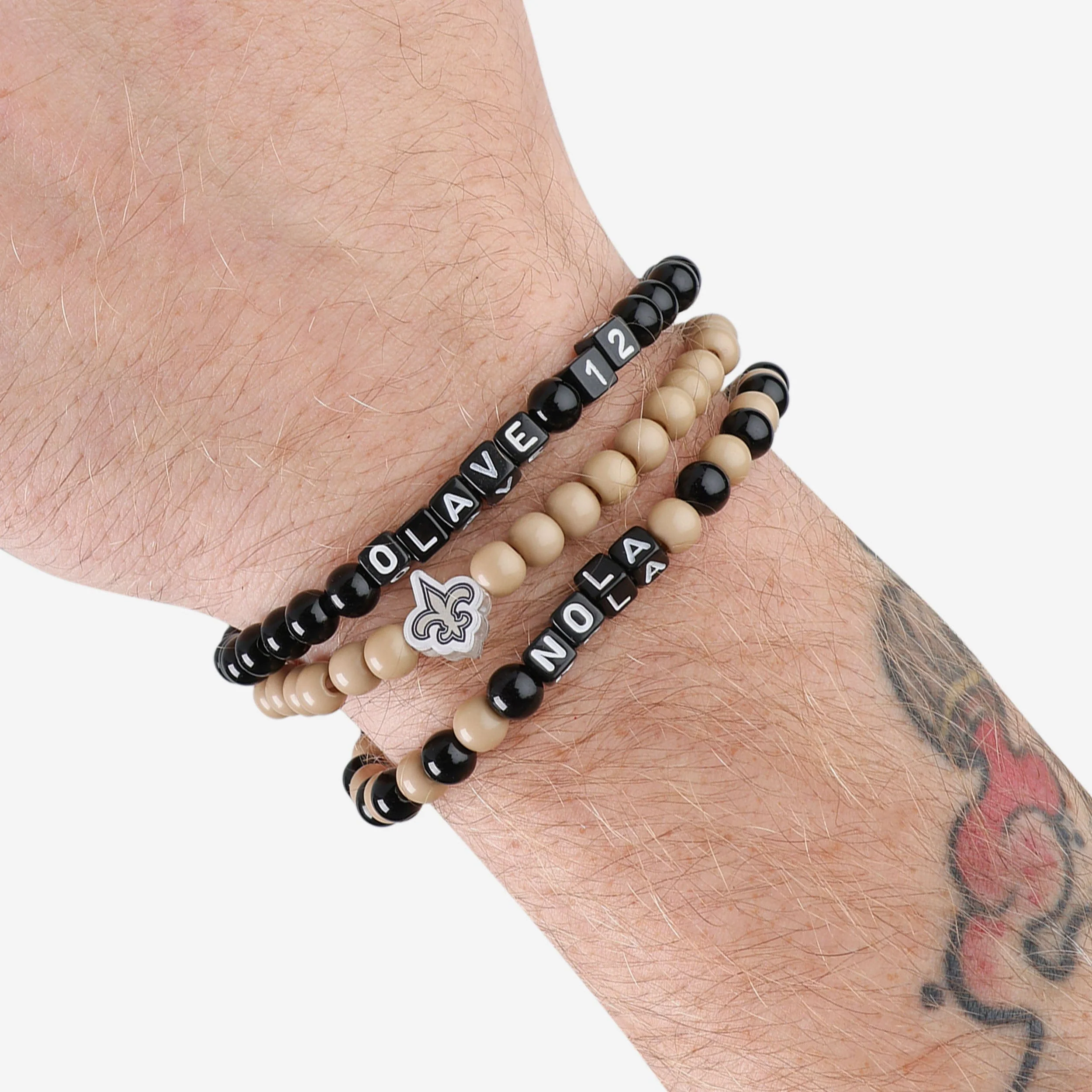 Chris Olave & Derek Carr New Orleans Saints 3 Pack Player Beaded Friendship Bracelet 4 Chris Olave & Derek Carr New Orleans Saints 3 Pack Player Beaded Friendship Bracelet