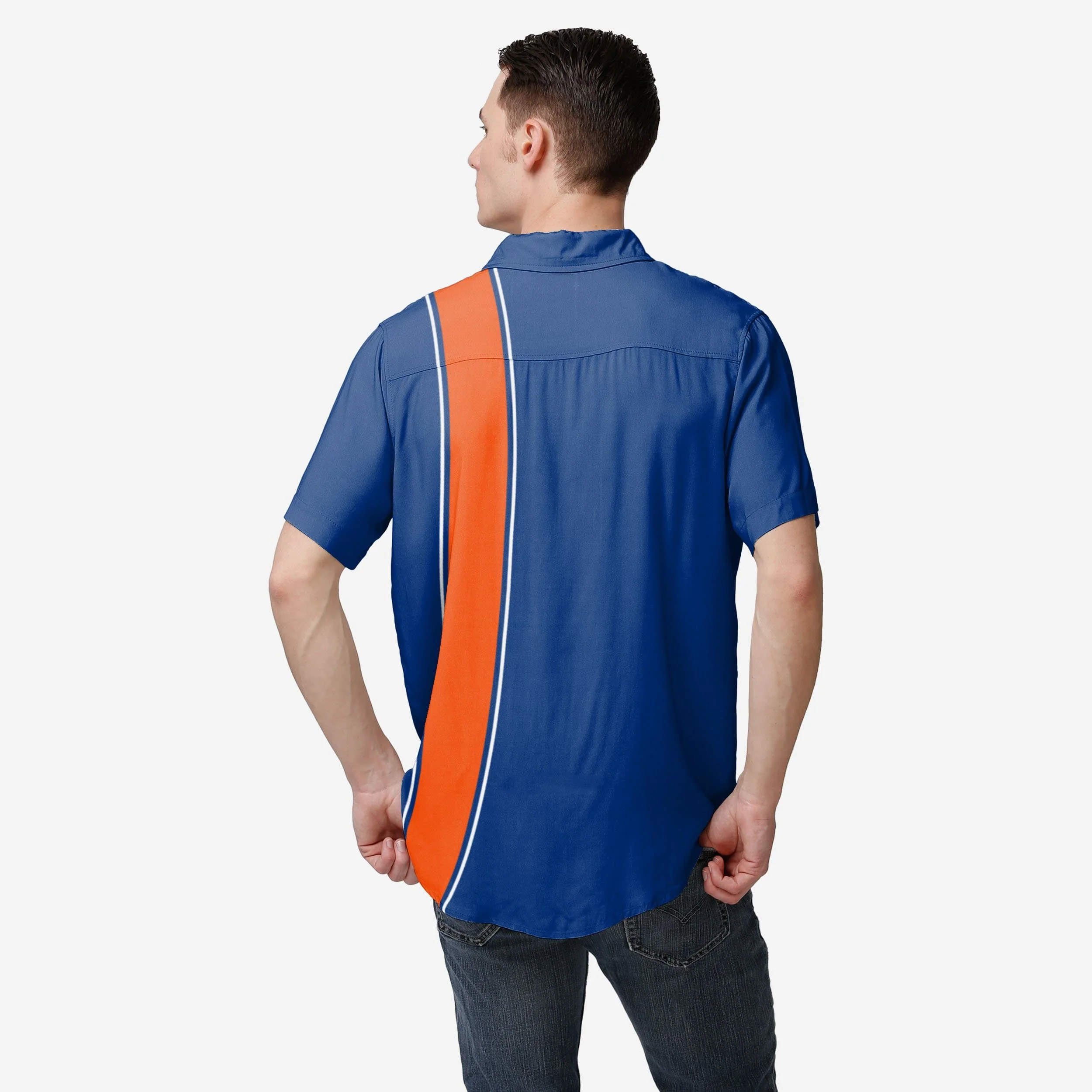 New York Mets Bowling Stripe Button Up Shirt 2 New York Mets Bowling Stripe Button Up Shirt
