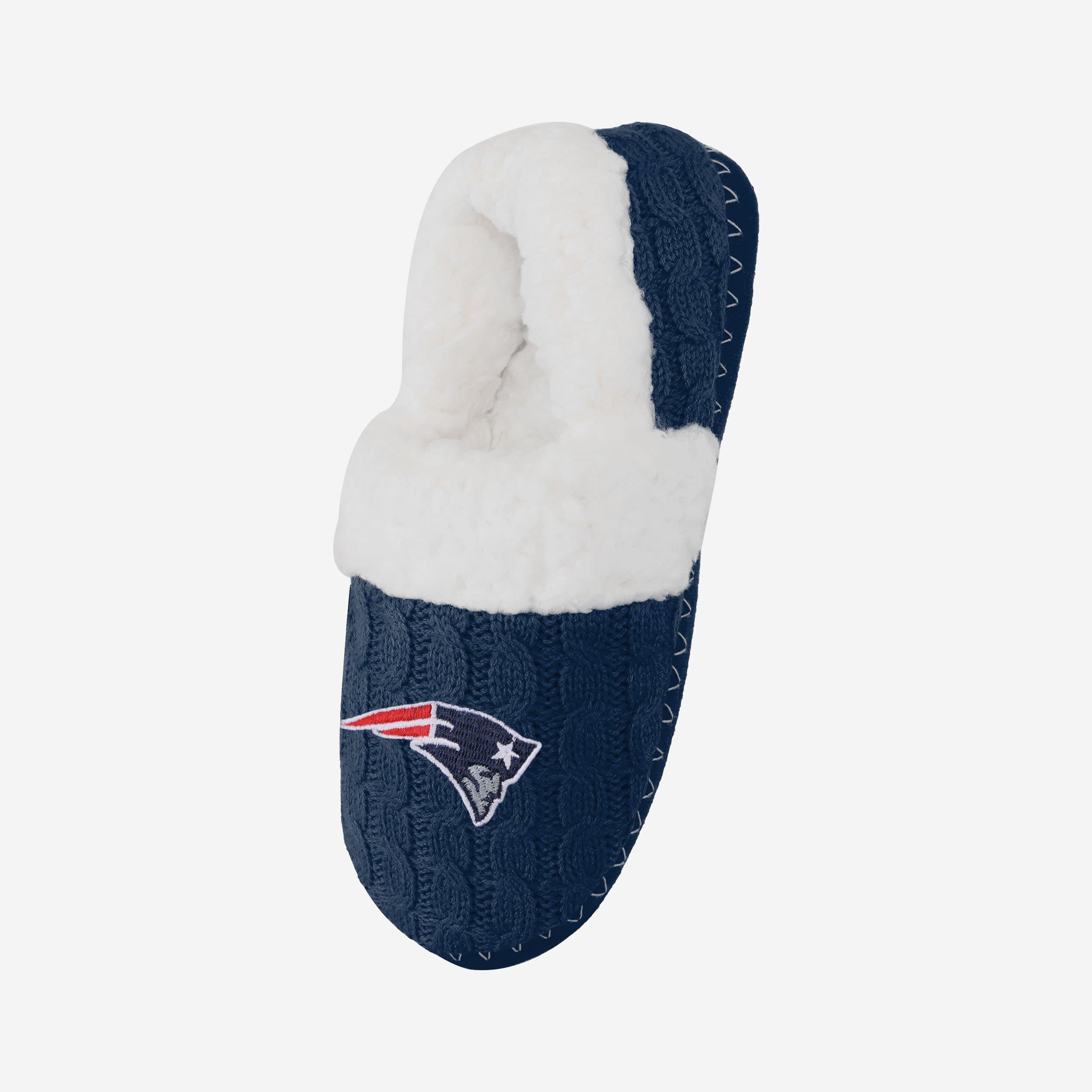 New England Patriots Womens Team Color Moccasin Slipper 3 New England Patriots Womens Team Color Moccasin Slipper