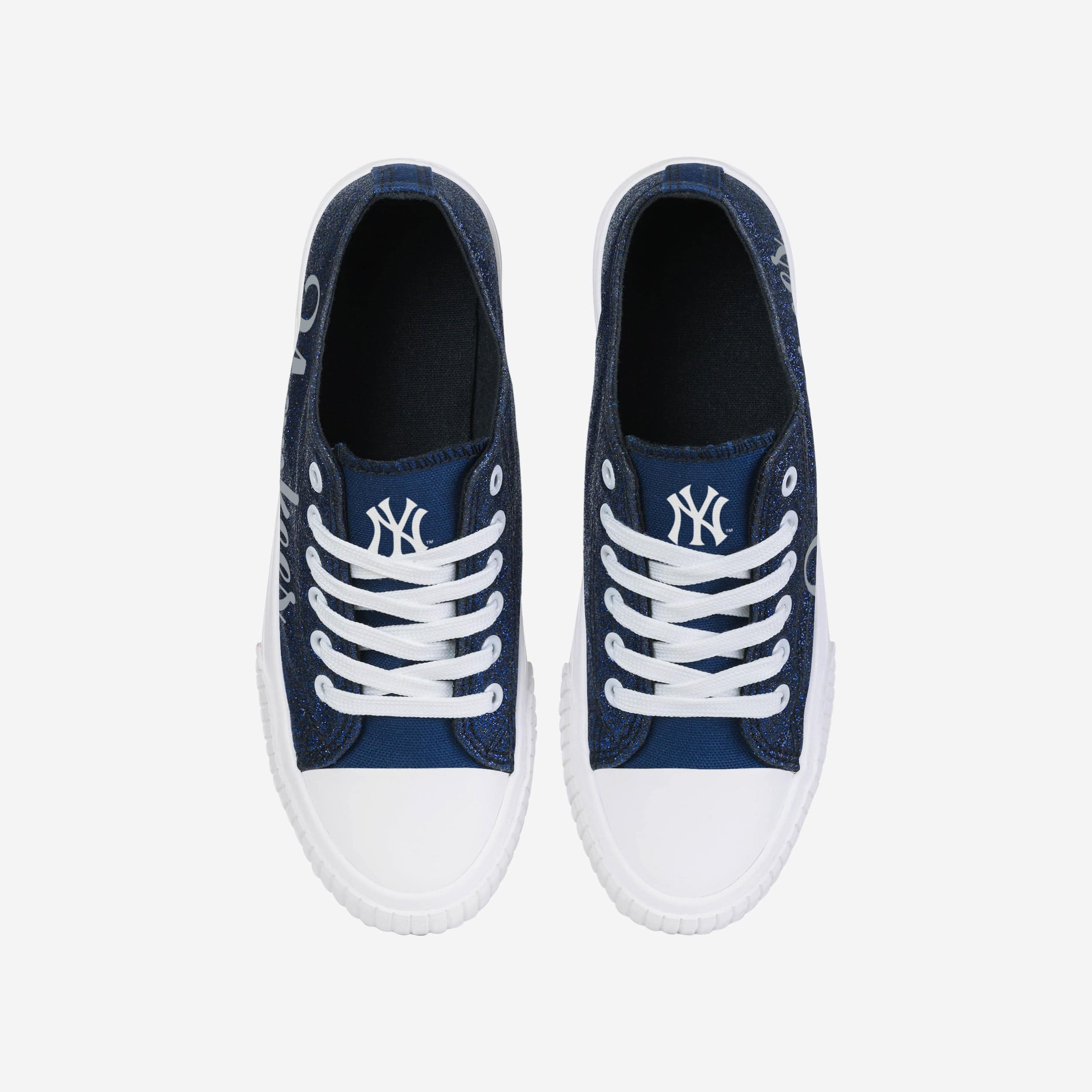 New York Yankees Womens Color Glitter Low Top Canvas Shoes 3 New York Yankees Womens Color Glitter Low Top Canvas Shoes