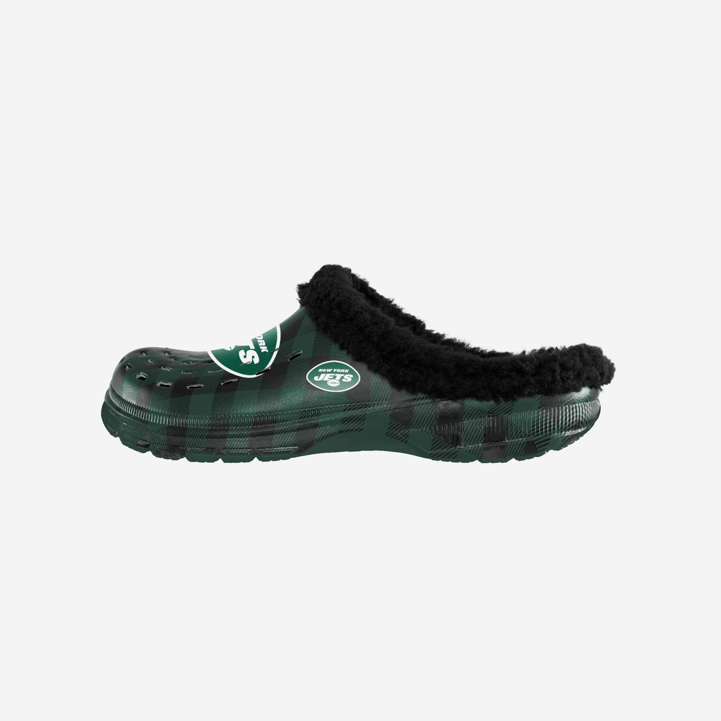 New York Jets Sherpa Lined Buffalo Check Clog