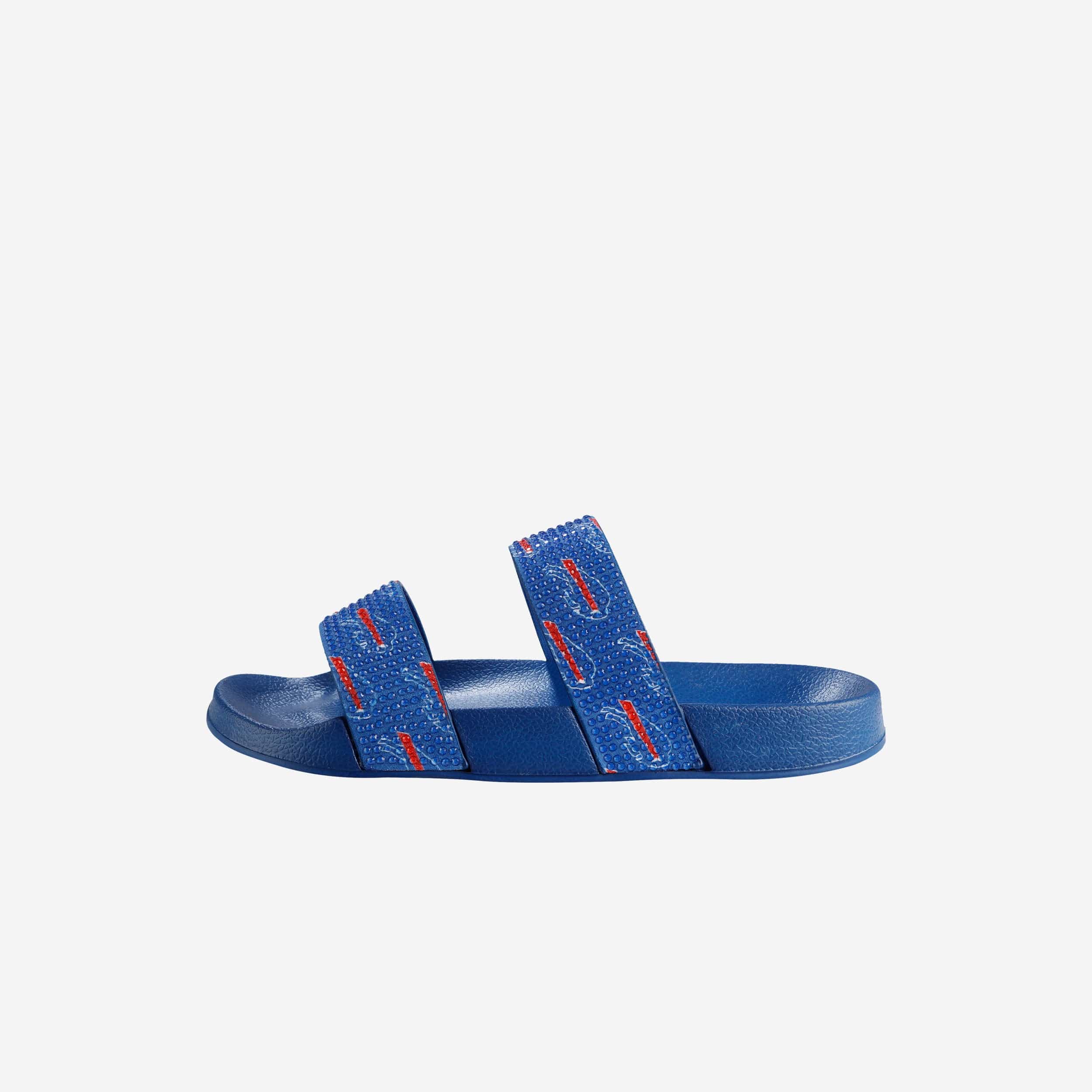 Buffalo Bills Womens Double Strap Shimmer Sandal 5 Buffalo Bills Womens Double Strap Shimmer Sandal