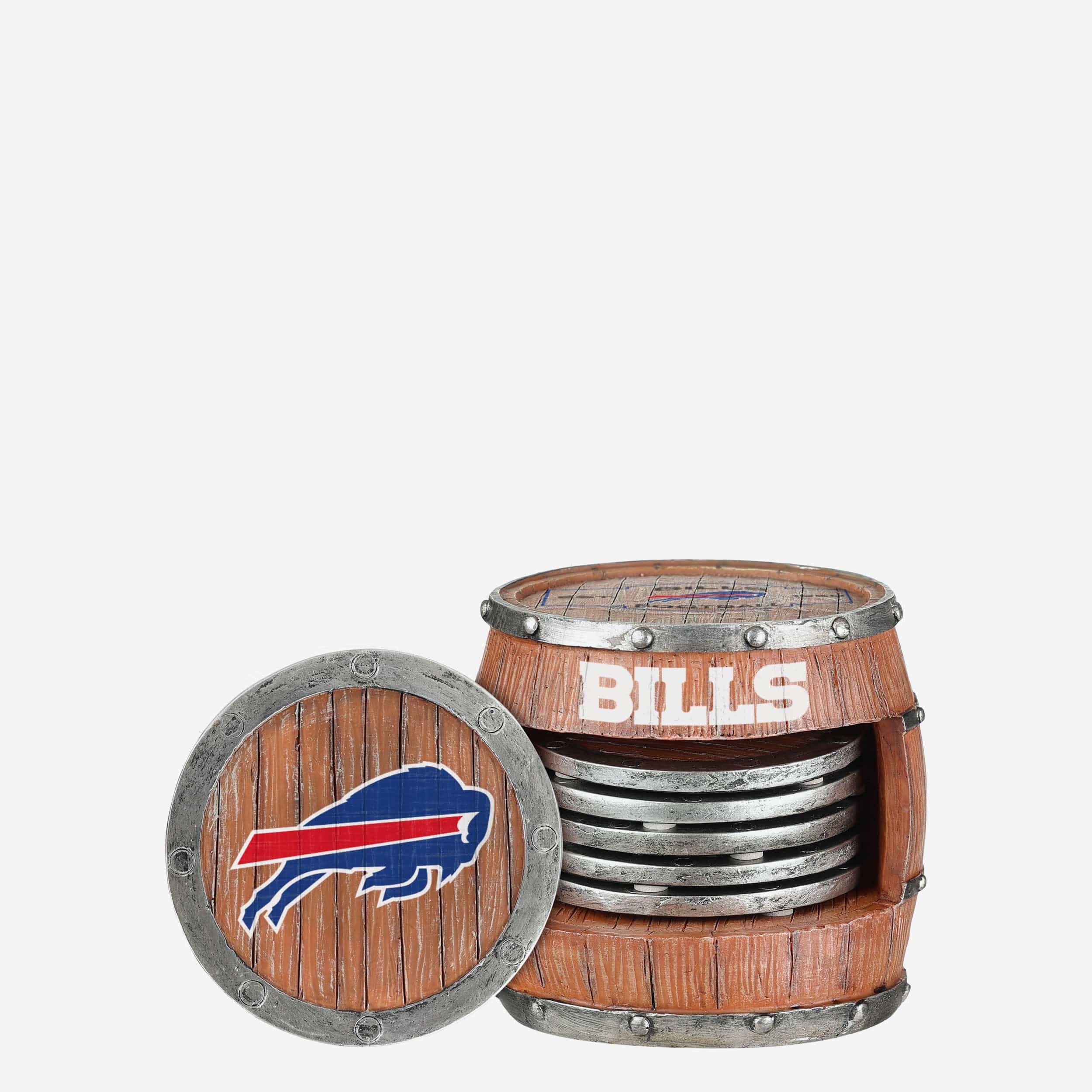 Buffalo Bills 5 Pack Barrel Coaster Set